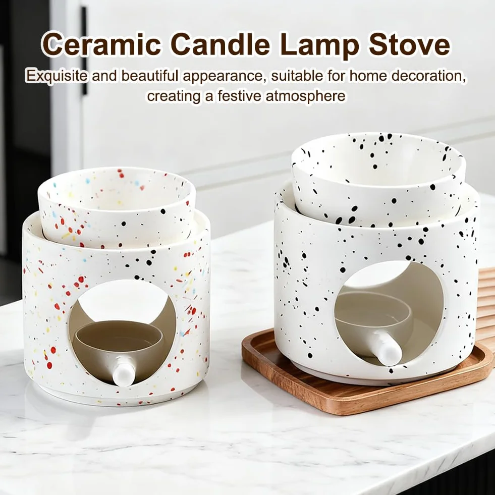 FARYODI Ceramiczna Lampa Zapachowa do Olejków Eterycznych z Uchwytem na Tealight