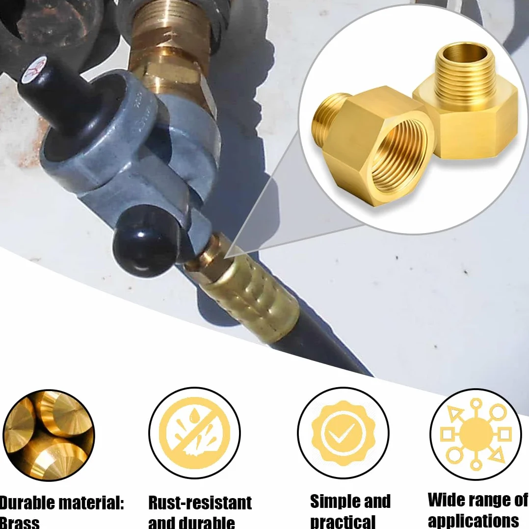 Adapter gazowy 1/2" Ig x 1/4" Ag, miedziany, do złącza węża
