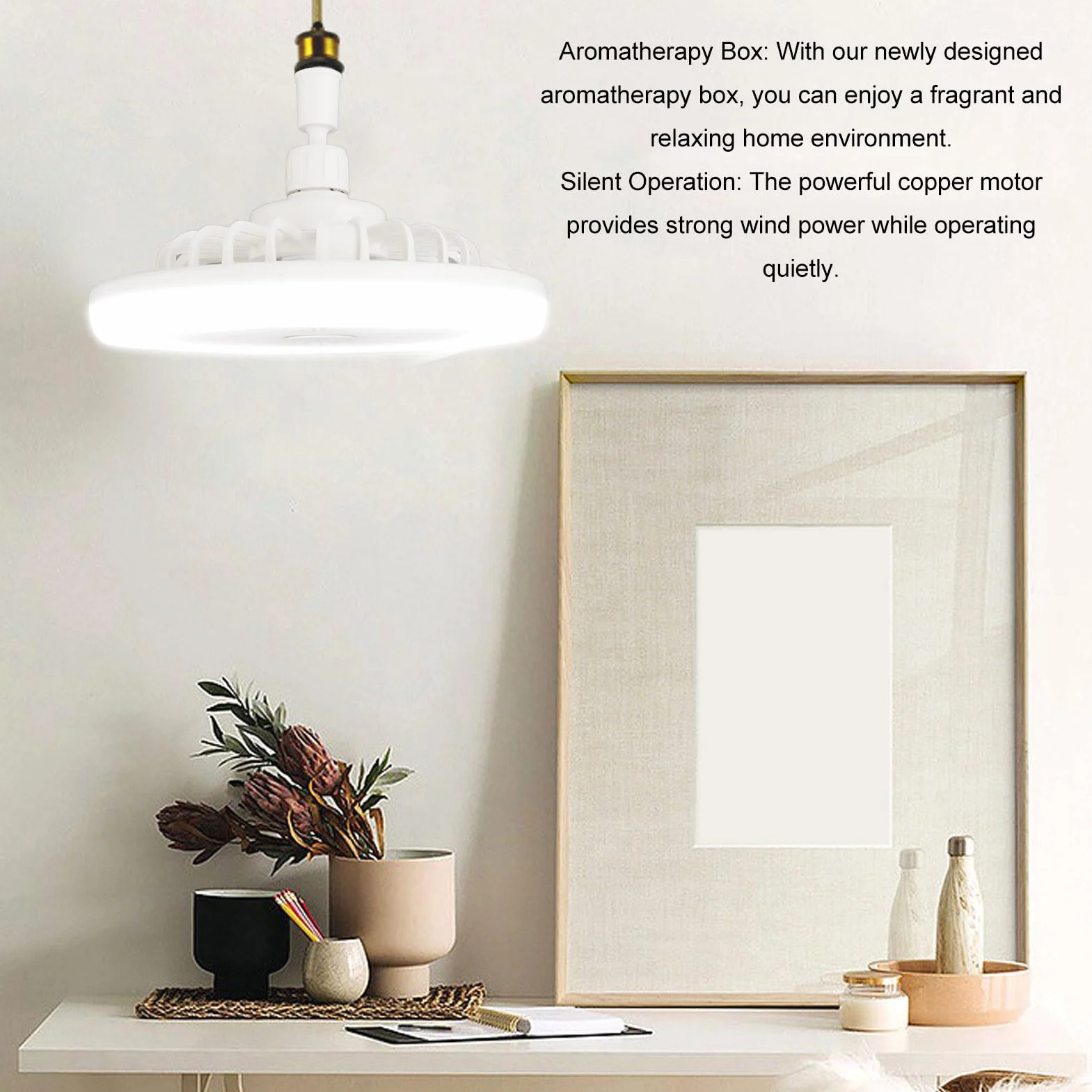 Wentylator Sufitowy LED 30W E27 z Pilotem Regulowany Kąt 3-biegowy