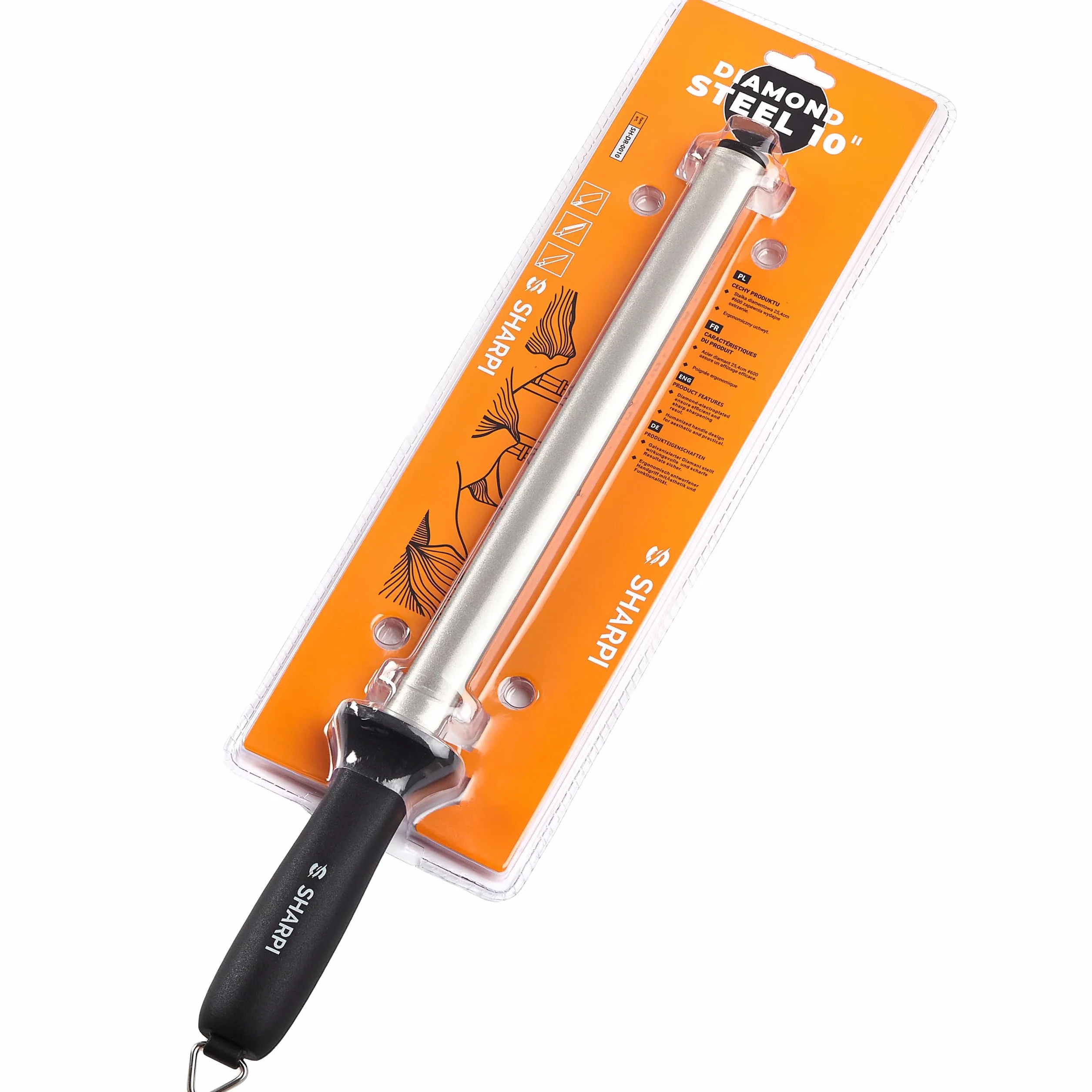 Ostrzalka do nozy diamentowa musak diamentowy pręt ostrzący stalka 25cm #600 SHARPI