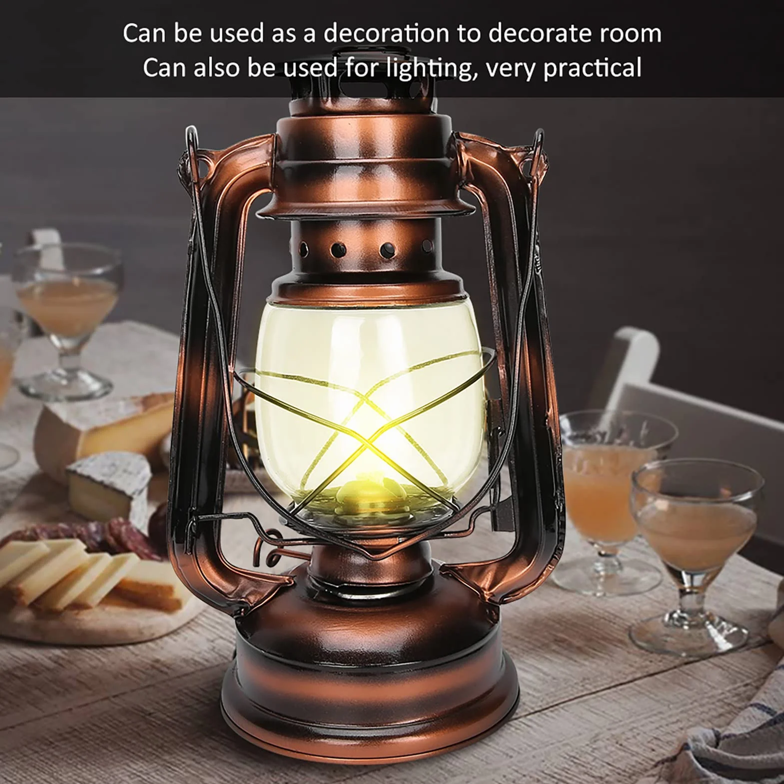 Fyearfly Lampa olejowa vintage Citronella do domu ogrodu kempingu