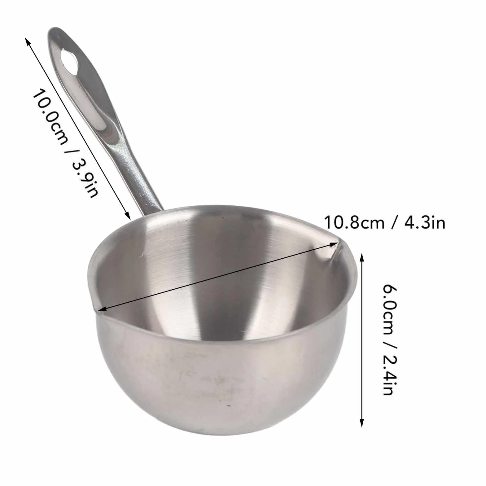 Podgrzewacz do Masła ze Stali Nierdzewnej 300ML, Dzbanek do Kawy, Podgrzewacz do Mleka, Garnek Mini Rondel, kompatybilny z indukcją