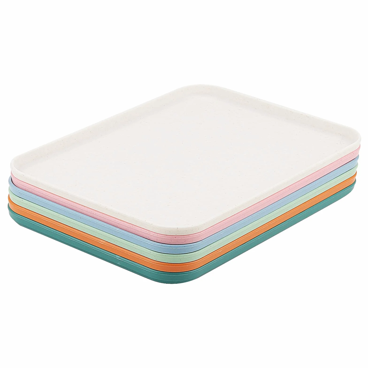 KEILEOHO plastikowa taca fast food 31x22 cm prostokątna do serwowania 6 sztuk