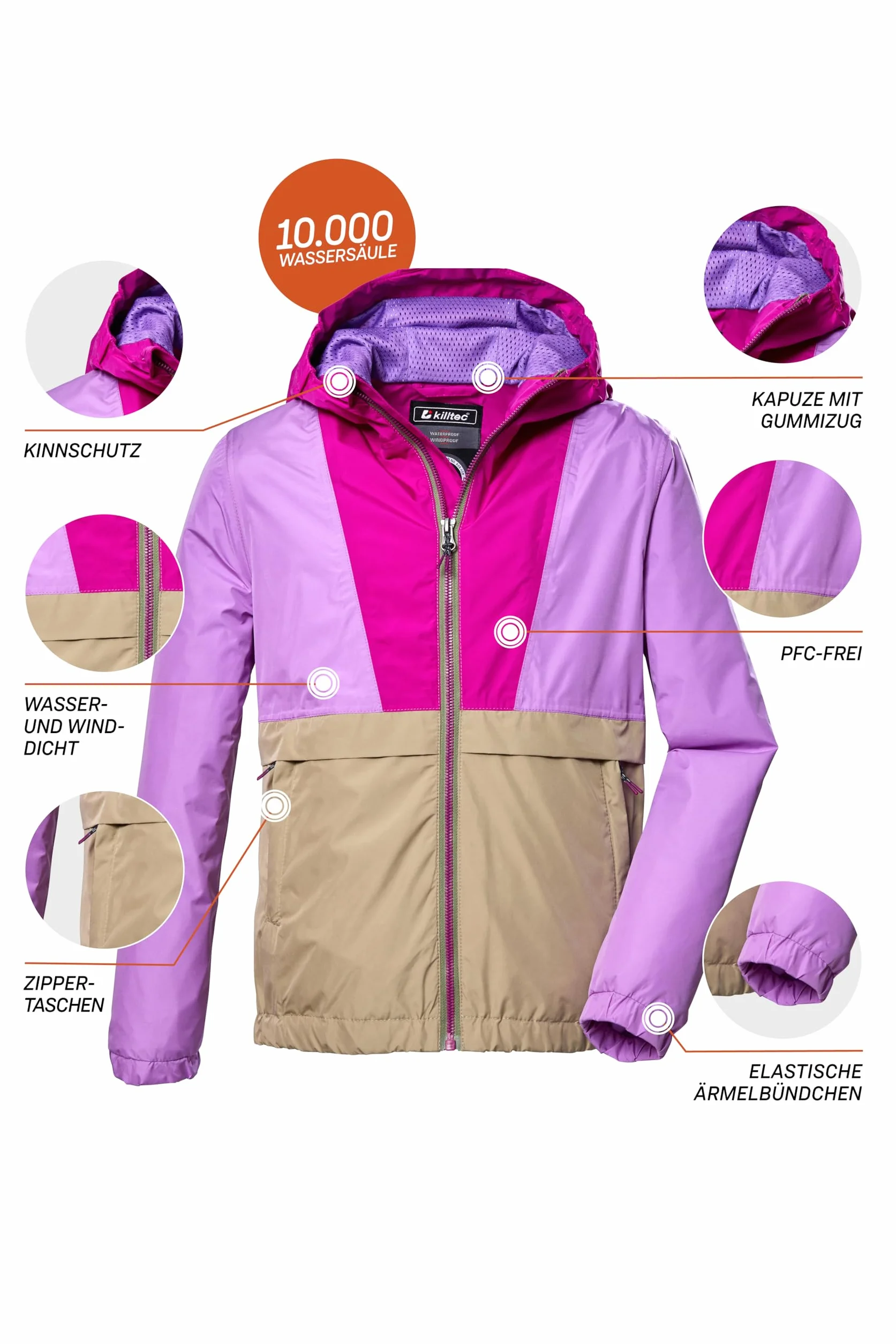 Killtec Funkcjonalna kurtka/kurtka outdoorowa z kapturem Girl´s Kos 361 Grls Jckt