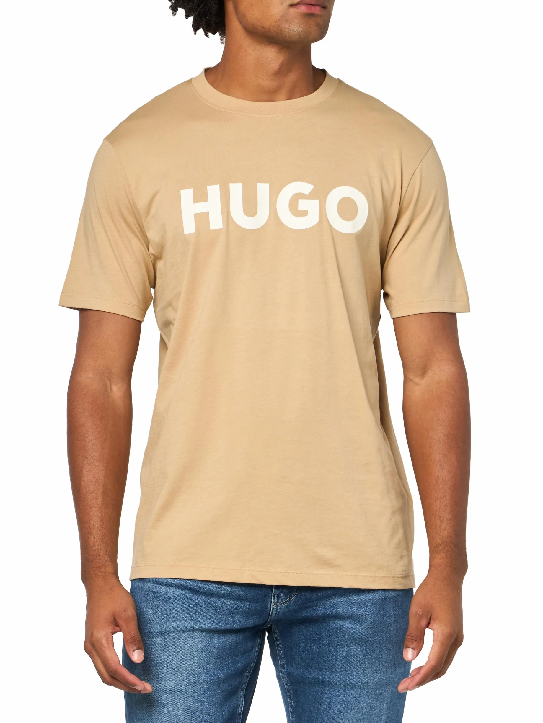 HUGO Koszulka z krótkim rękawem z nadrukiem logo Mężczyźni Print Logo Short Sleeve T-shirt (1 w zestawie)