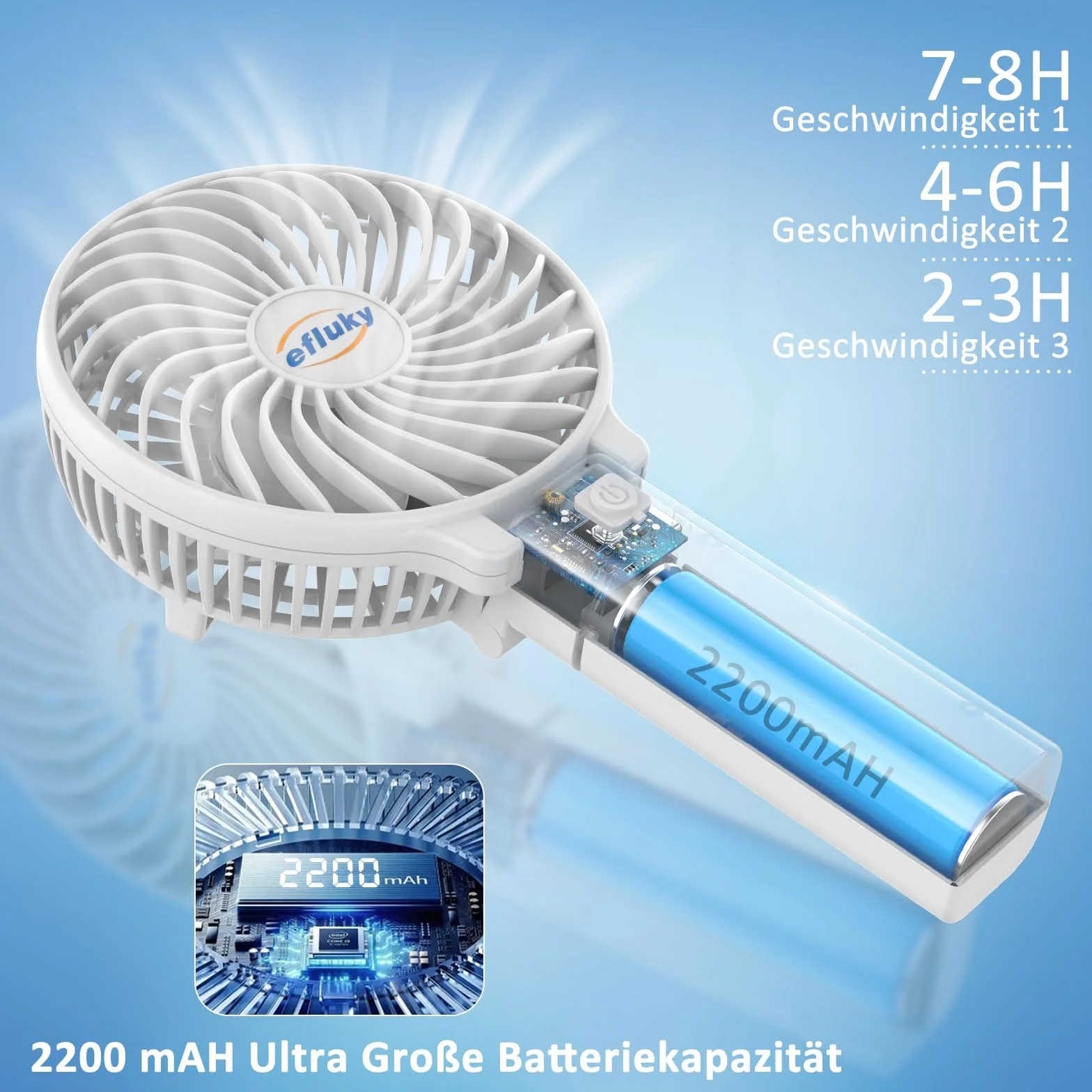 Handheld Fan White