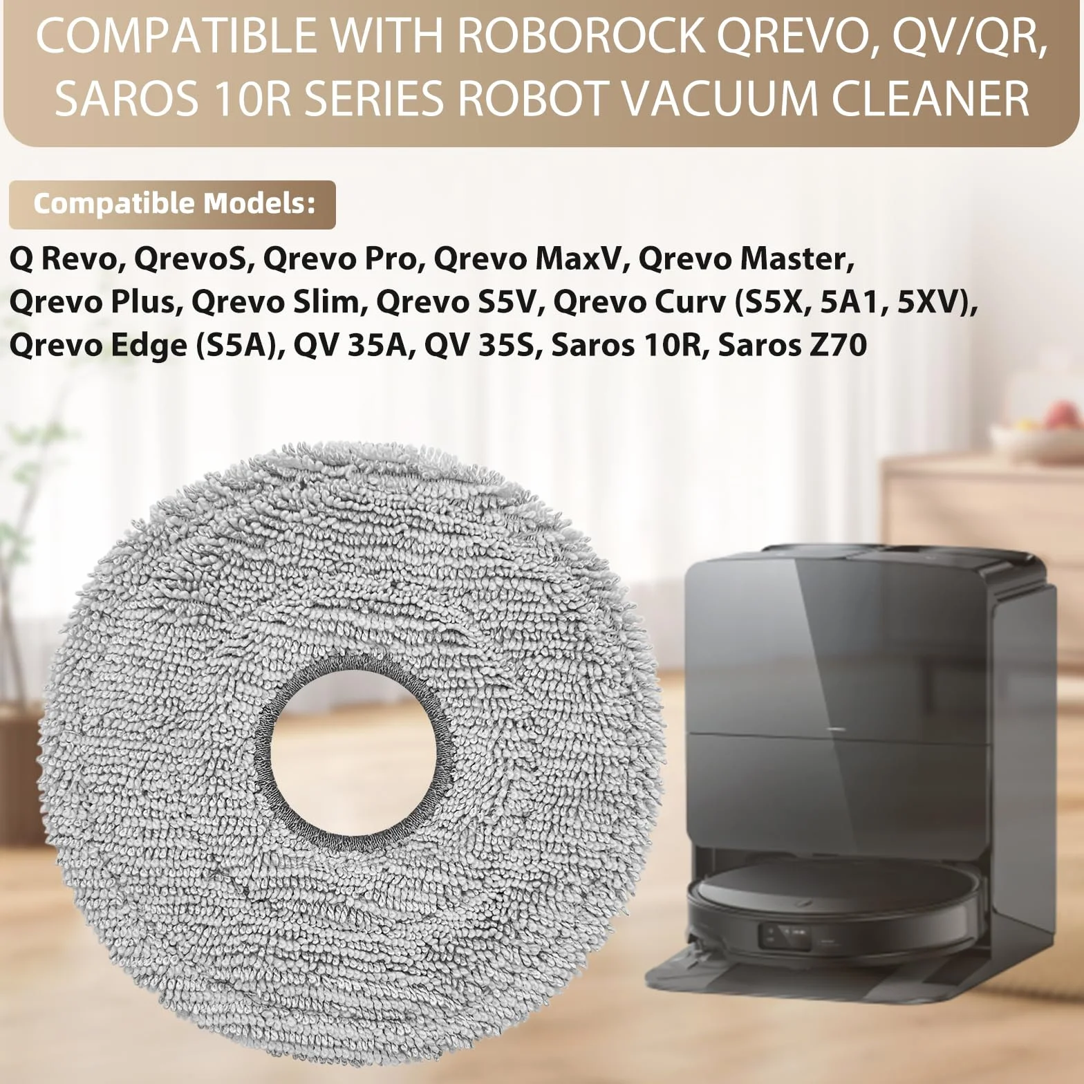 Podkładki czyszczące do mopa kompatybilne Dreame X40/L20 Ultra Complete, L40/X30/L10/L10s Pro Ultra, Xiaomi X20 Pro/Max