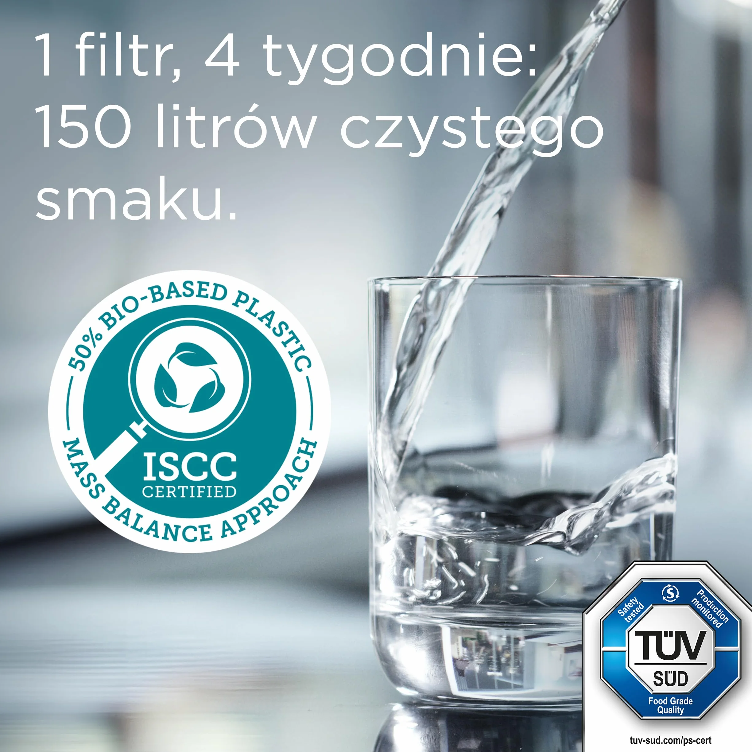 BRITA Dzbanek filtrujący Marella niebieski (2,4 l) z 3 orgyinalnymi filtrami BRITA MAXTRA PRO Pure Performance redukującymi chlor, kamień, PFAS i metale – elegancja i funkcjonalność