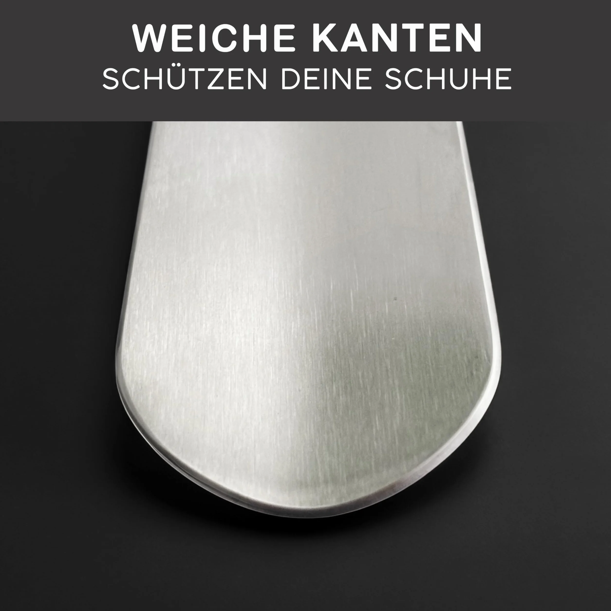 Walking Line® Edelstahl Schuhlöffel 42cm lang - Premium Schuhanzieher aus Metall - Schuhlöffel kurz - Schuhlöffel Metall kurz - Schuhanzieher kurz aus Edelstahl - Schuhlöffel Metall - Schuhlöffel kurz
