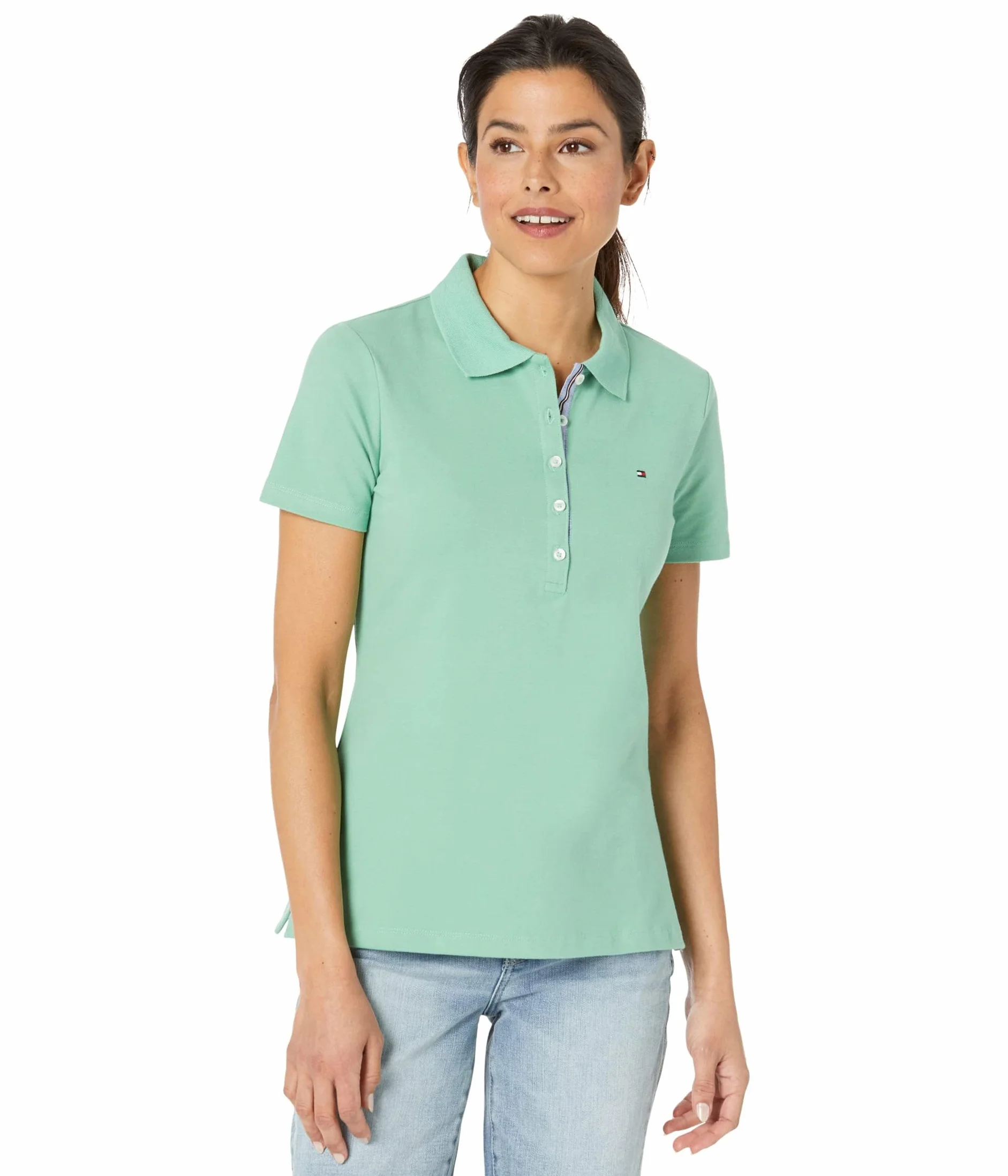 Tommy Hilfiger Koszulka Kobiety Tommy Hilfiger Women's Solid Polo Tee