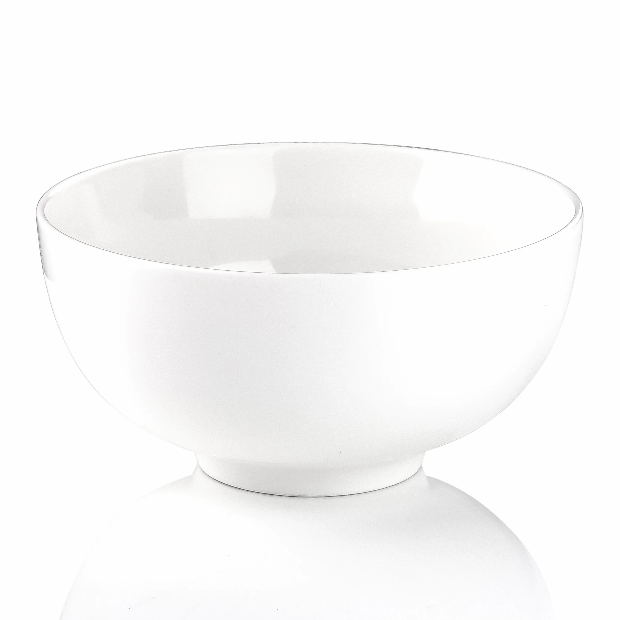 MALACASA Regular Series 4 szt. białych porcelanowych misek na płatki 780 ml, okrągłe miski śniadaniowe, miski do sałatek 15 cm, miski do sałatek, miski do zupy i ryż
