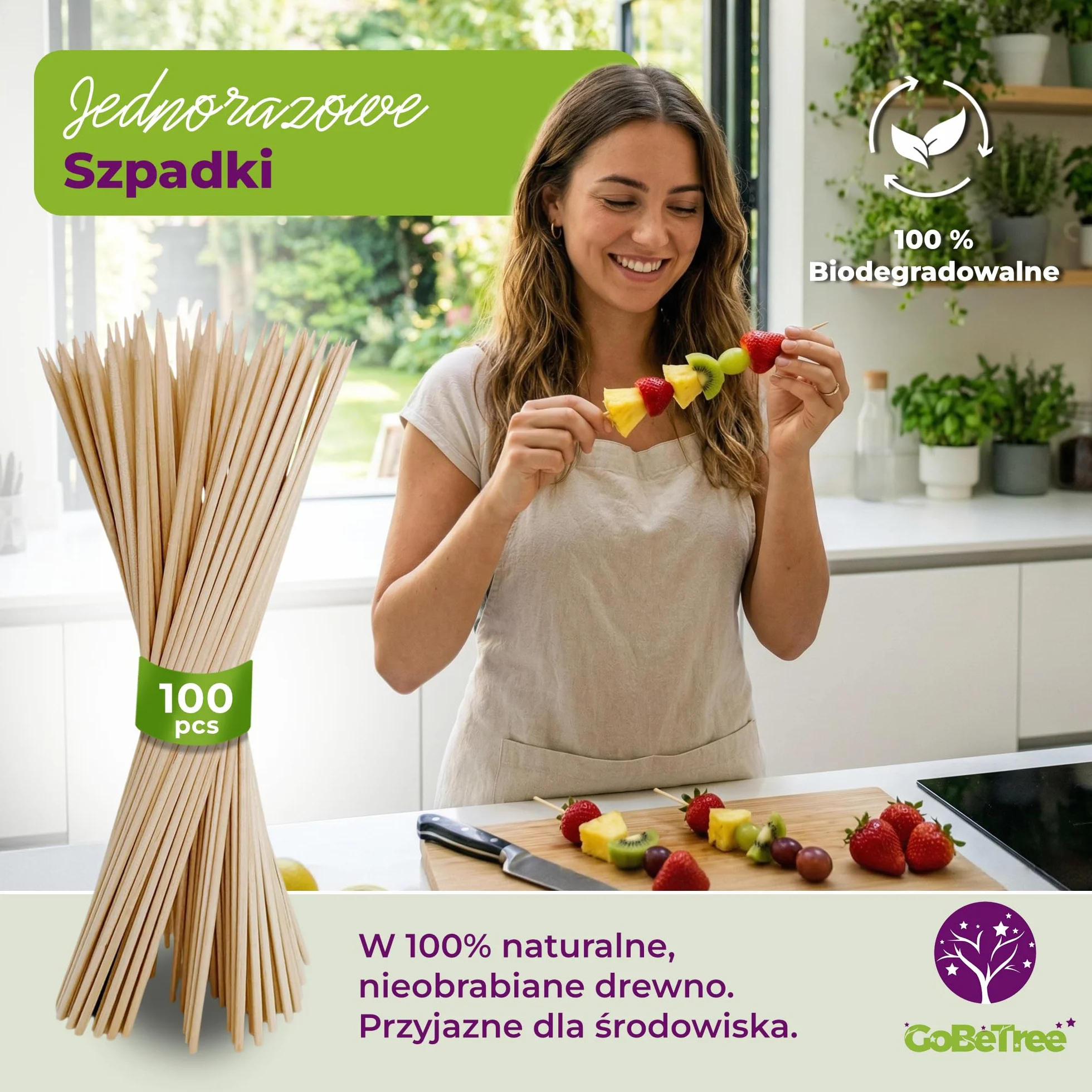 Patyczki do Szaszłyków z Brzozy 10cm x 2,5mm – Drewniane Szpikulce na Grill i BBQ