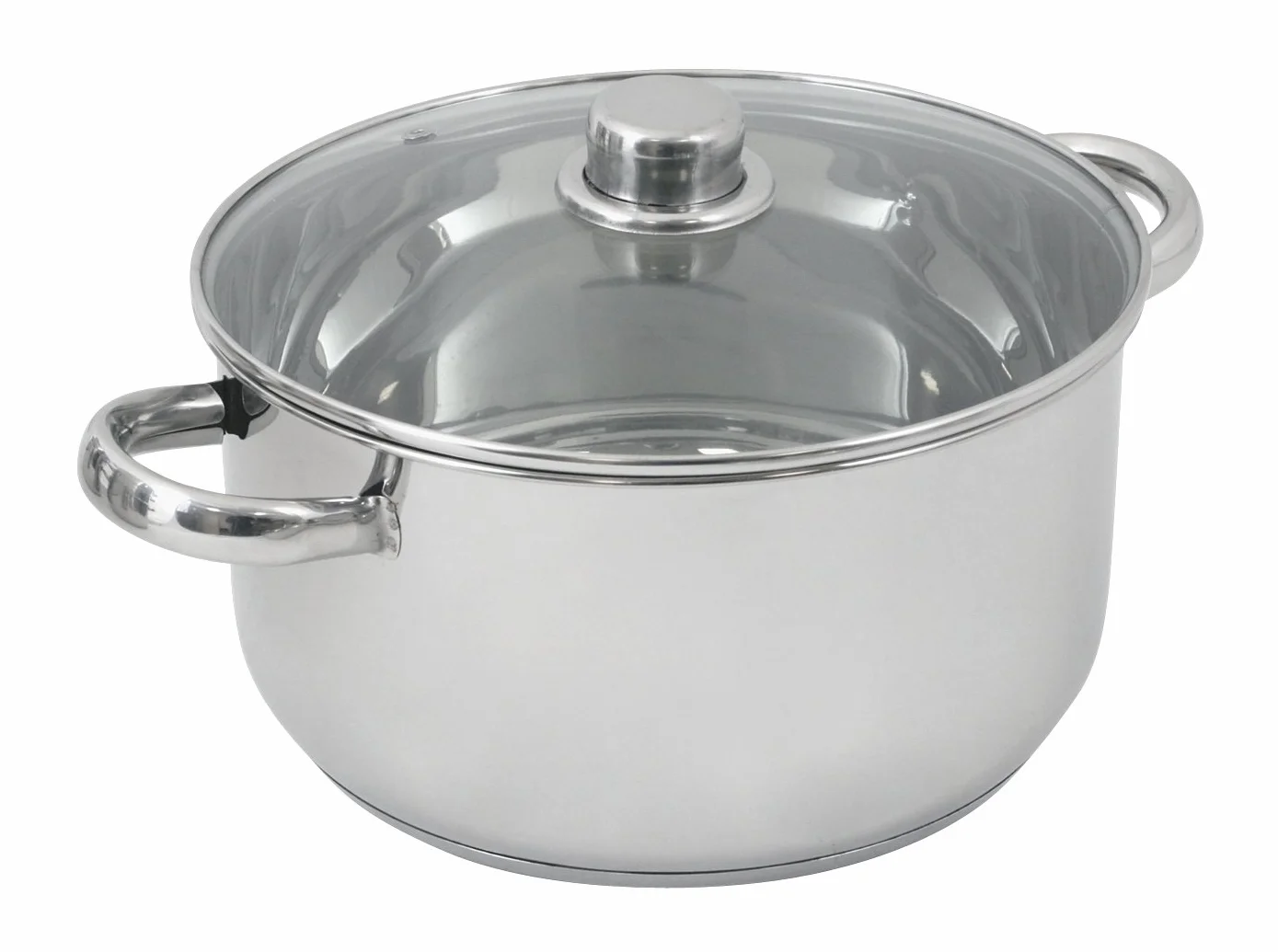 Crealys garnek do zupy ze szklaną pokrywką stal nierdzewna 10 l 28 cm