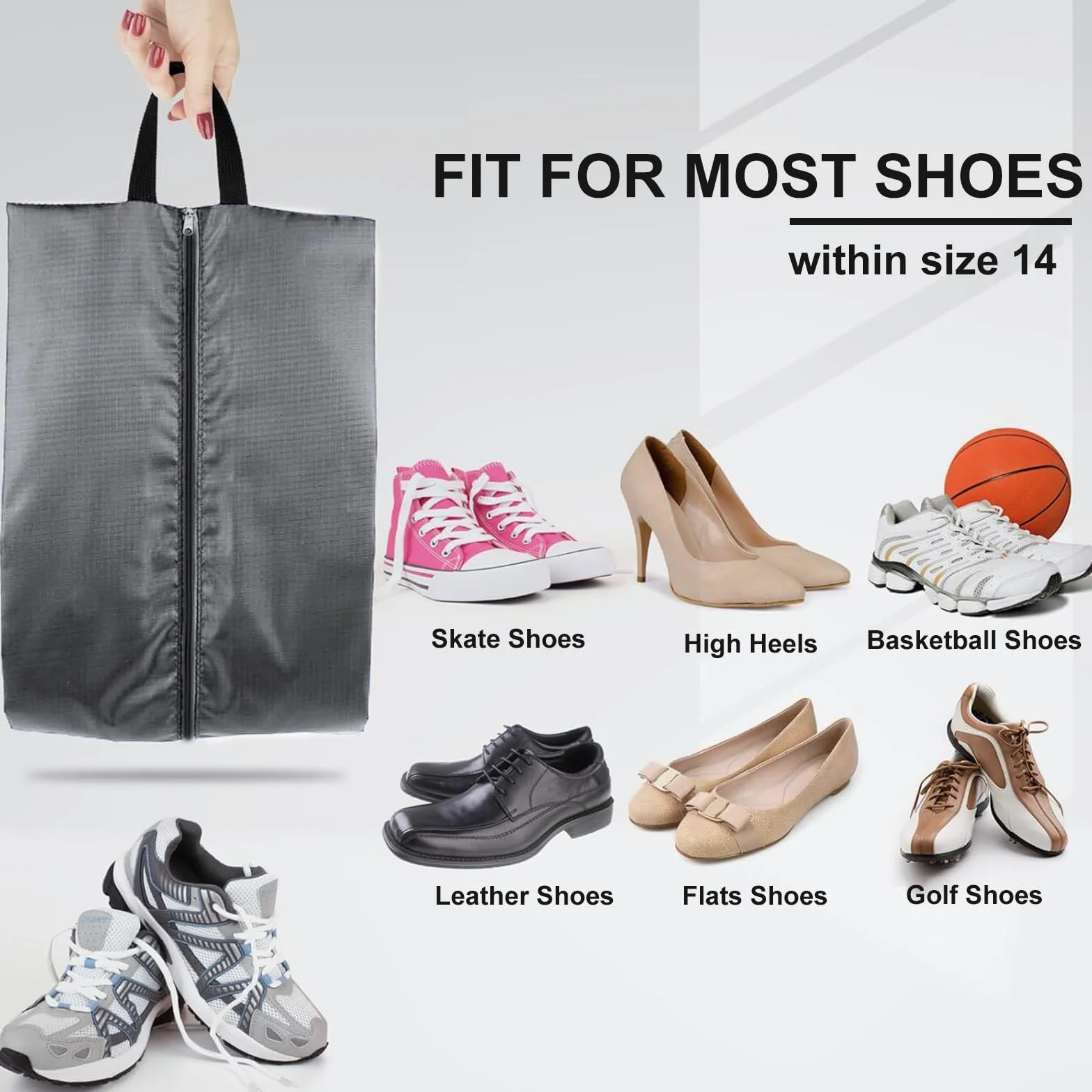 torba na buty do podróży, 5 sztuk wodoodpornych woreczków na buty, torby na buty do podróży do pakowania, woreczek na buty do podróży, torba na buty z zamkiem błyskawicznym do przechowywania w