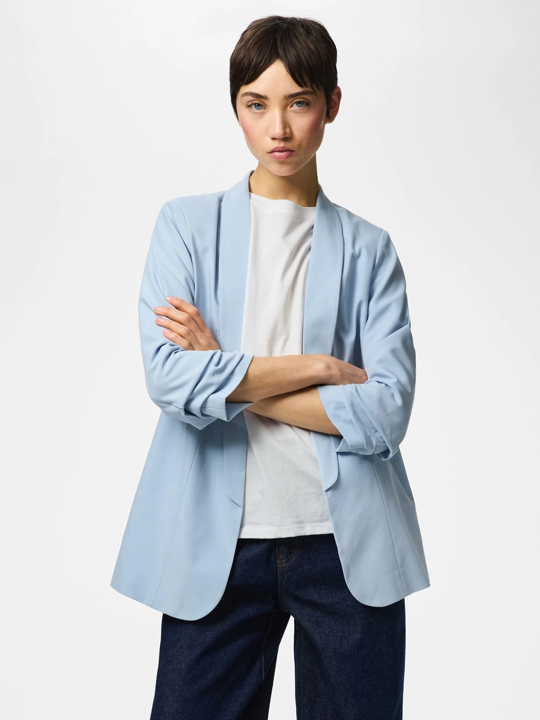 PIECES Blazer damski PCBOSELLA, kaszmirowy niebieski, L