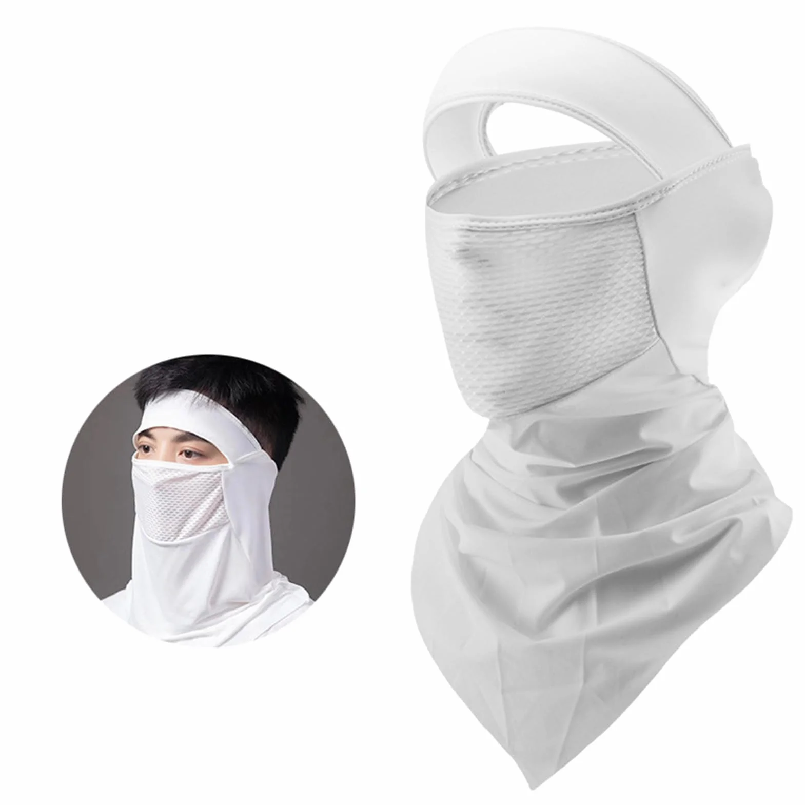 Maska na twarz UV - osłona twarzy ochrona przed słońcem, chłodząca osłona ochronna UPF 50 bandana dla kobiet mężczyzn sport lato plaża jazda na rowerze kemping piesze wycieczki motocykl