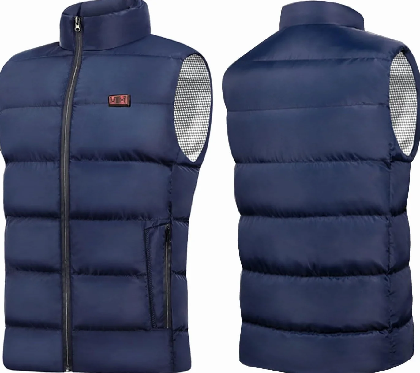 Odzież termiczna Podgrzewana kamizelka, akumulatorowa podgrzewana kurtka, elektryczna kamizelka na ubrania na zimę na świeżym powietrzu (bez baterii)(Bleu,5XL(90-97.5kg))