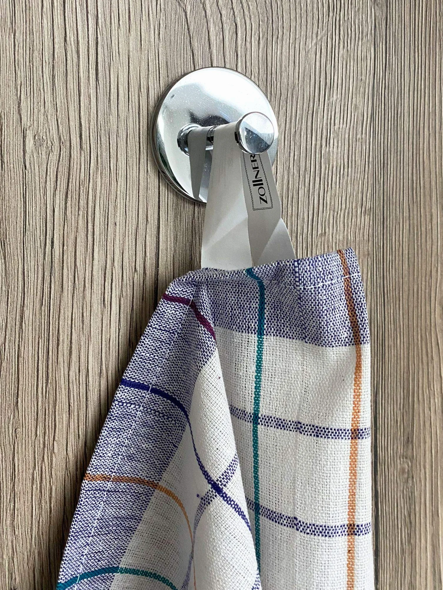 ZOLLNER Ściereczki Kuchenne Bawełniane 50x70 cm Niebieska Kratka 10 Sztuk