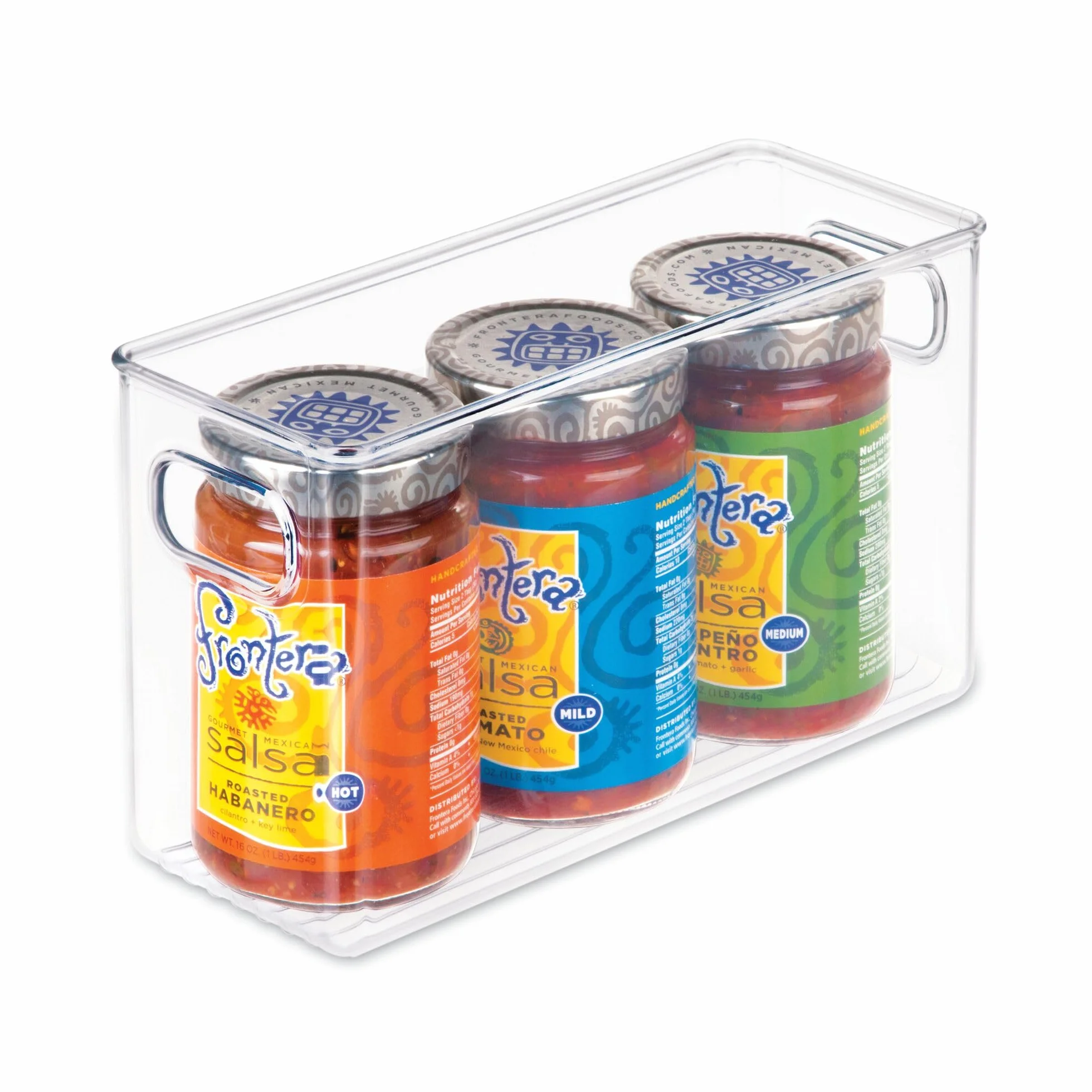 Interdesign Binz Organizer do Lodówki Przezroczysty 25.4 x 10.2 x 15.2 cm