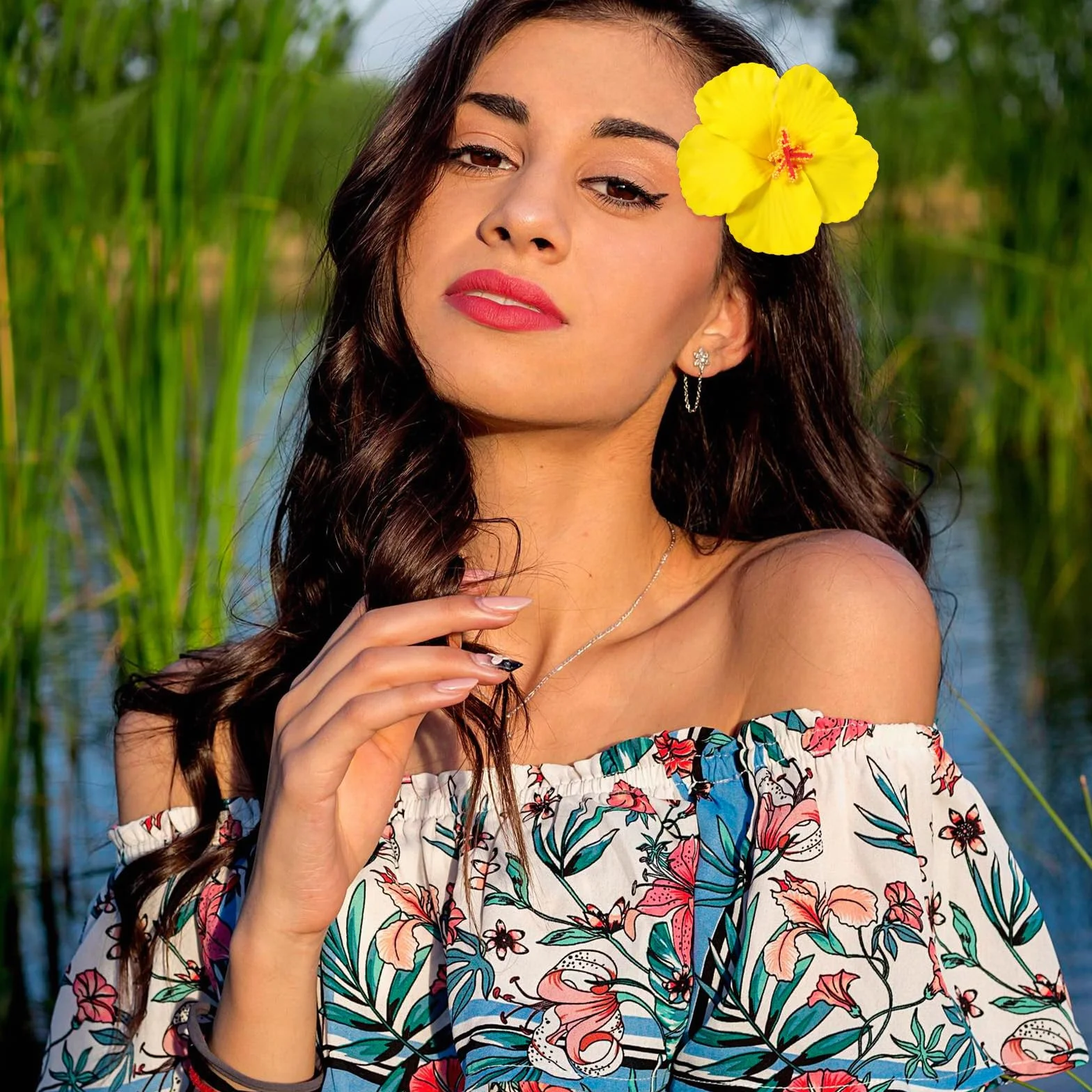 6 szt. hawajskie spinki do włosów z kwiatami, spinki z Plumeria-Hibiskus, słodkie tropikalne kwiaty letnie, akcesoria do włosów na wakacje, imprezę na plaży