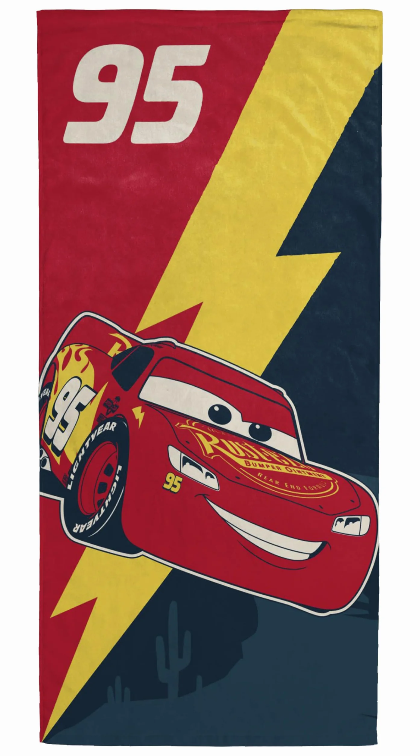 Jay Franco Ręcznik plażowy dla dzieci Disney Cars 100% bawełna – 71 x 147 cm Super miękki ręcznik kąpielowy, basenowy i podróżny, oficjalny produkt licencjonowany, wielokolorowy