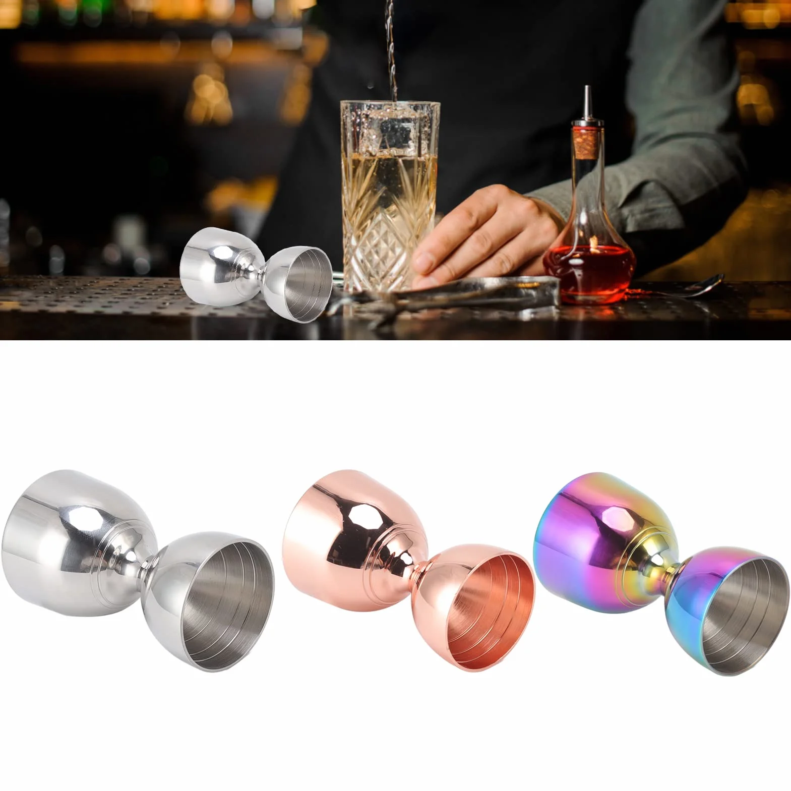 Stainless Steel Double Jigger 30/60ml Cocktail Jigger Bar Jigger for Barmana