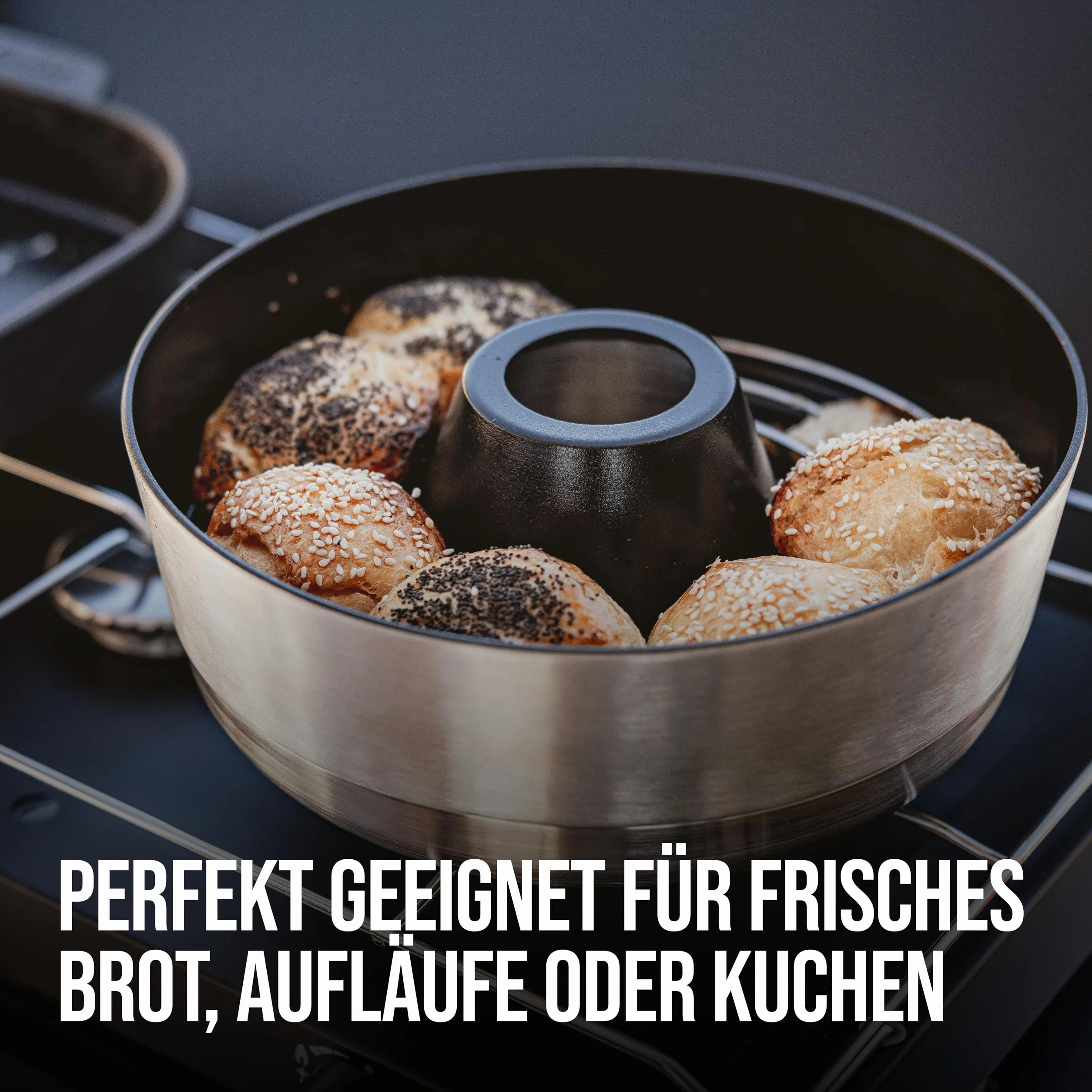 Enders® Przenośny piekarnik kempingowy VAMO™, do pieczenia, gotowania i gotowania, kompatybilny z kuchenkami, grillami lub płytami kuchennymi – z wyjątkiem kuchenek indukcyjnych, pojemność ok. 2,3