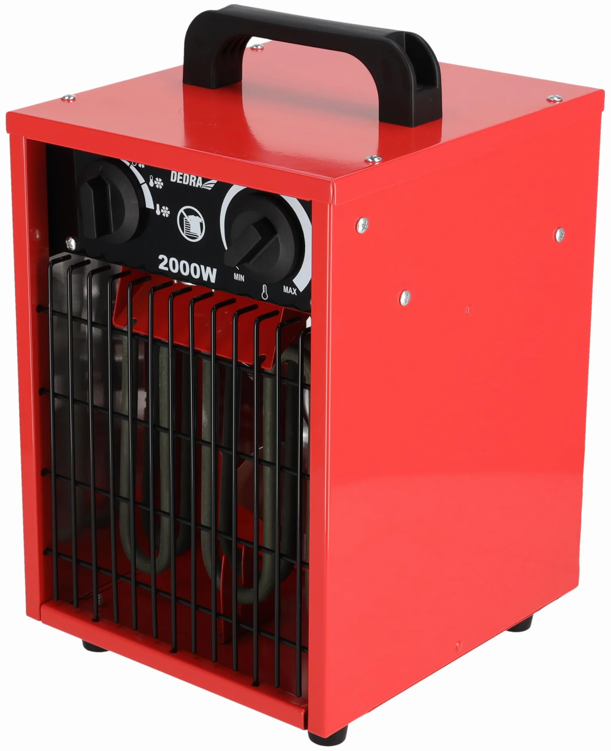 DEDRA Elektryczny termowentylator 1000W/2000W z termostatem 3 tryby pracy metalowa obudowa