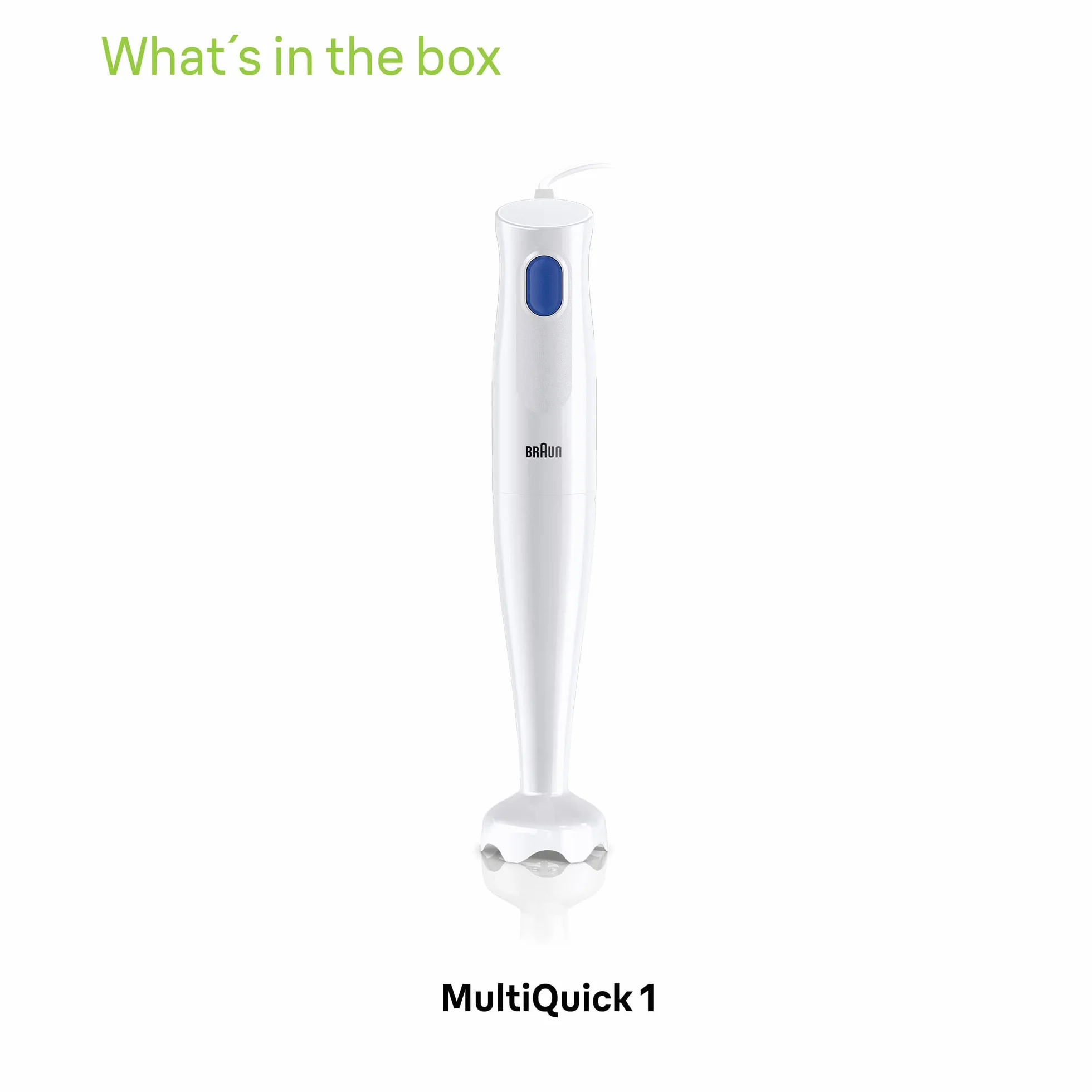 Braun Mikser Ręczny MQ10.000P MultiQuick 1 450 W Biały