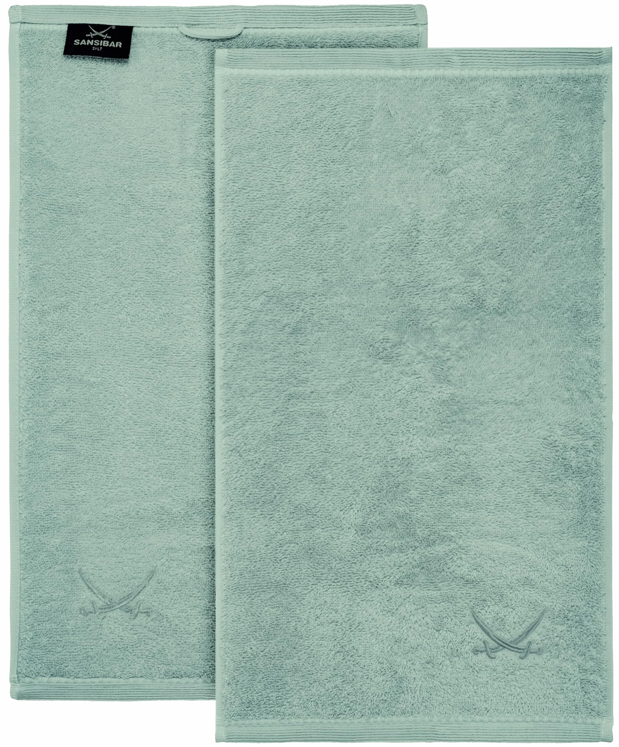 Sansibar Ręcznik dla gości 100% bawełna 30 x 50 cm szmaragd 2 sztuki