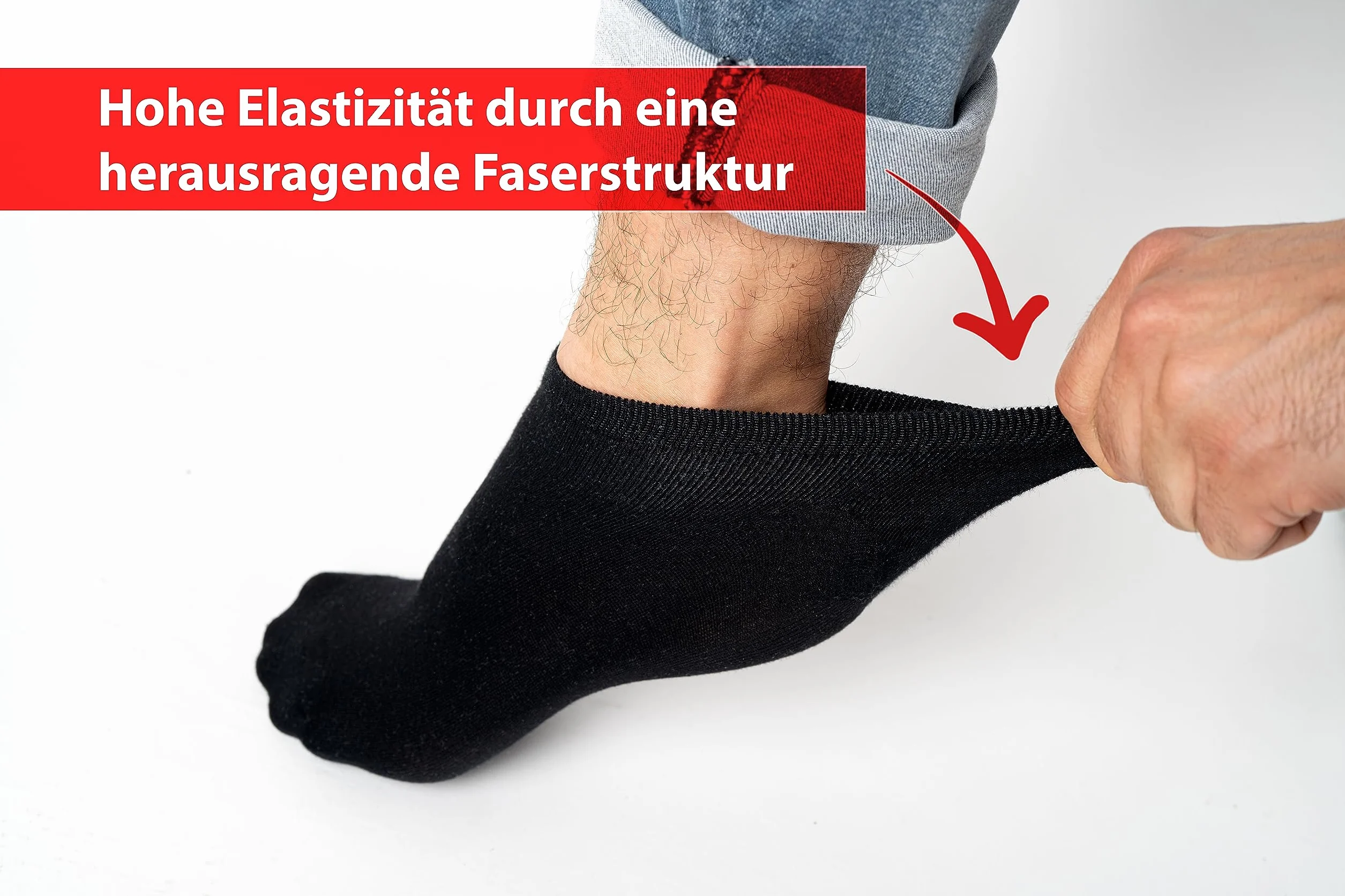 Skarpetki męskie do trampek, 10 par, kolor czarny, 5% elastan, 95% bawełna, unisex