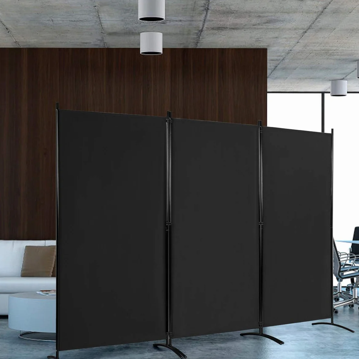 LIFEZEAL Składany parawan 3-częściowy, przegroda pokojowa osłona wizualna 260 x 183 cm, ścianka działowa przegroda do prywatności, separator pokojowy ochrona prywatności do salonu, biura, sypialni