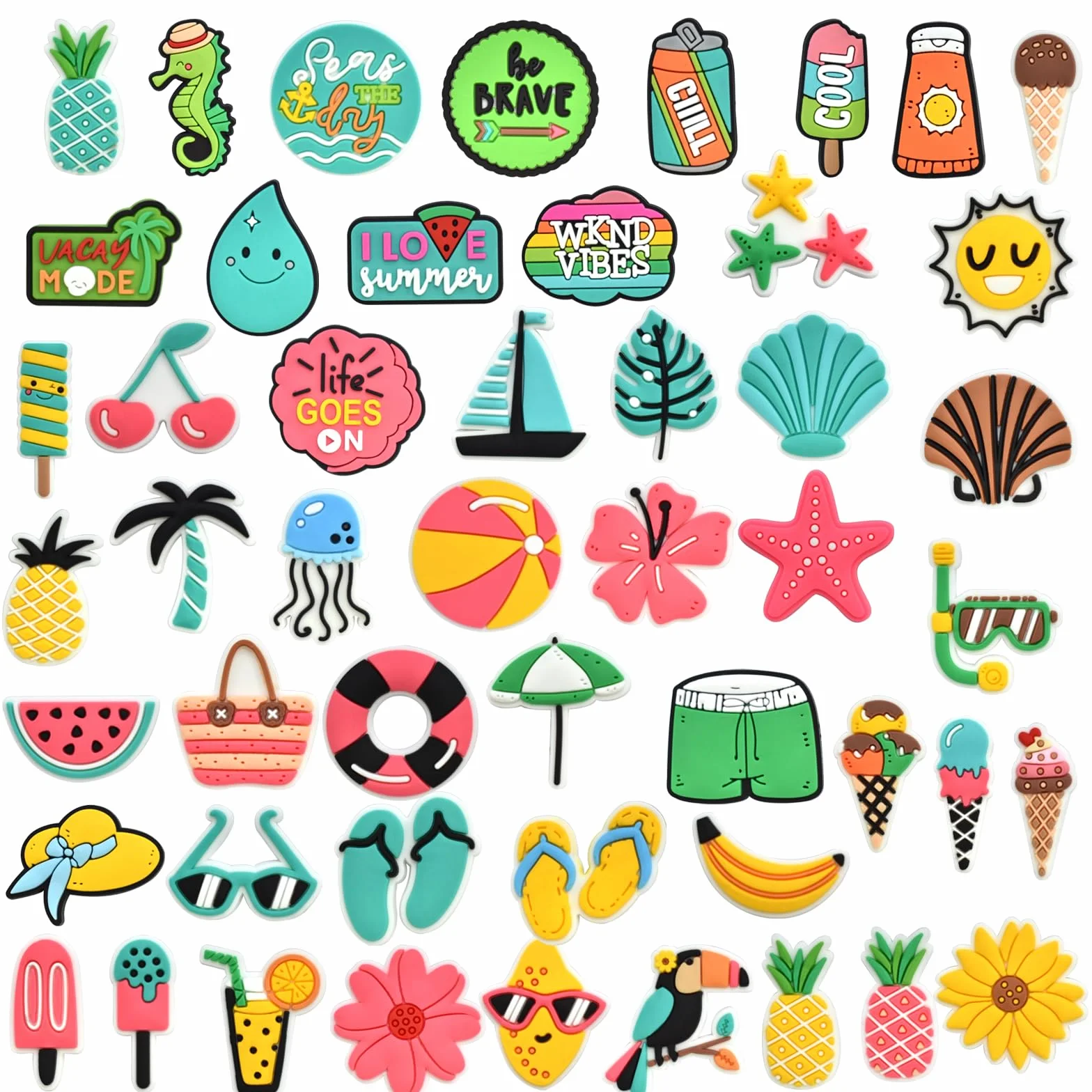 Charms do Crocs PVC ozdoby na buty letnie 1-3cm dla dziewcząt kobiet chłopców dorosłych