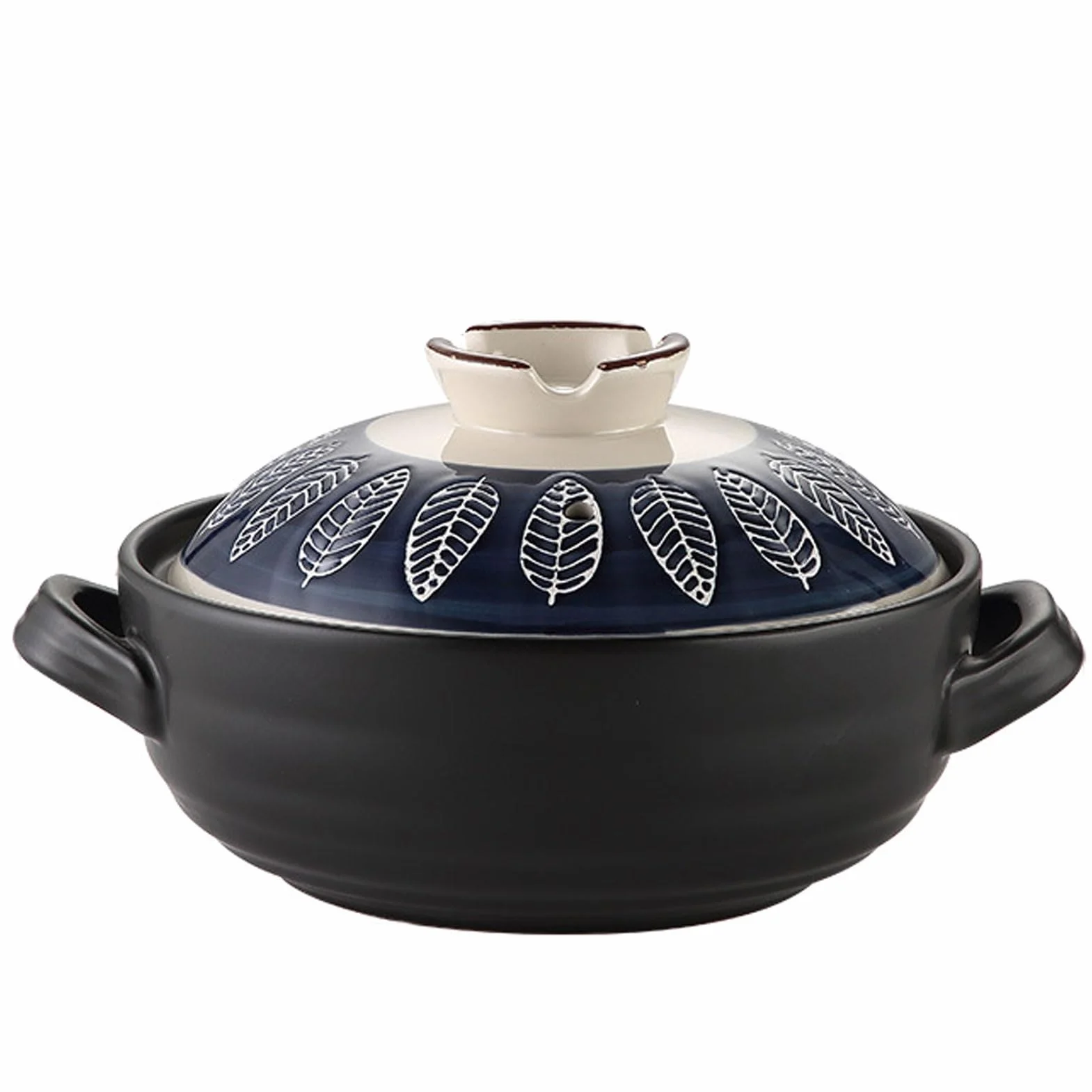 Donabe Japoński garnek ceramiczny z pokrywką gliniany do ryżu i zupy