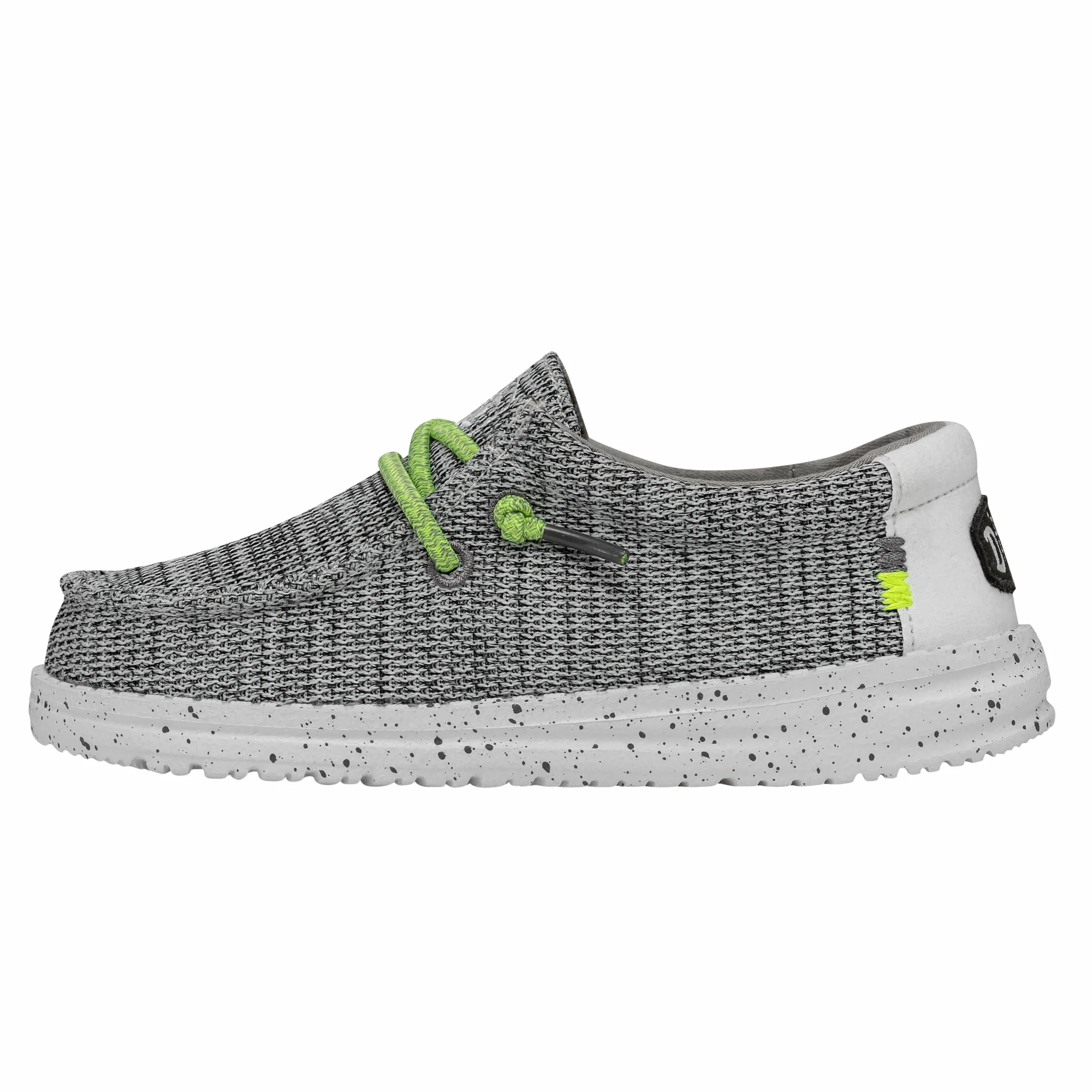 Hey Dude Wally Sox Skater (Toddler/Little Kid/Big Kid), Kamień biały, 1 Little Kid