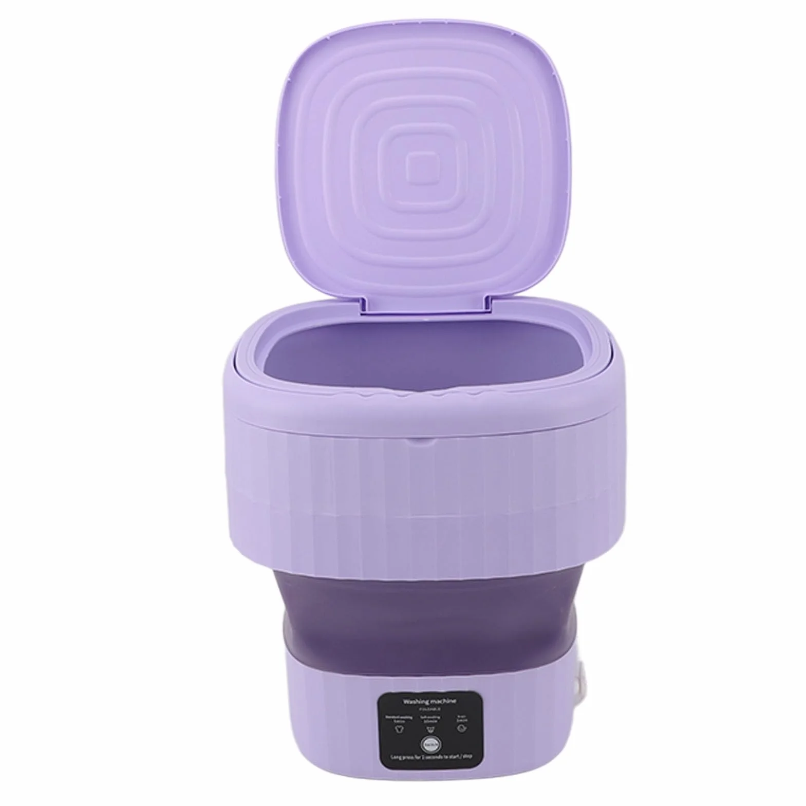 Mini pralka, składana przenośna pralka, niski poziom hałasu do mieszkania (PURPLE)
