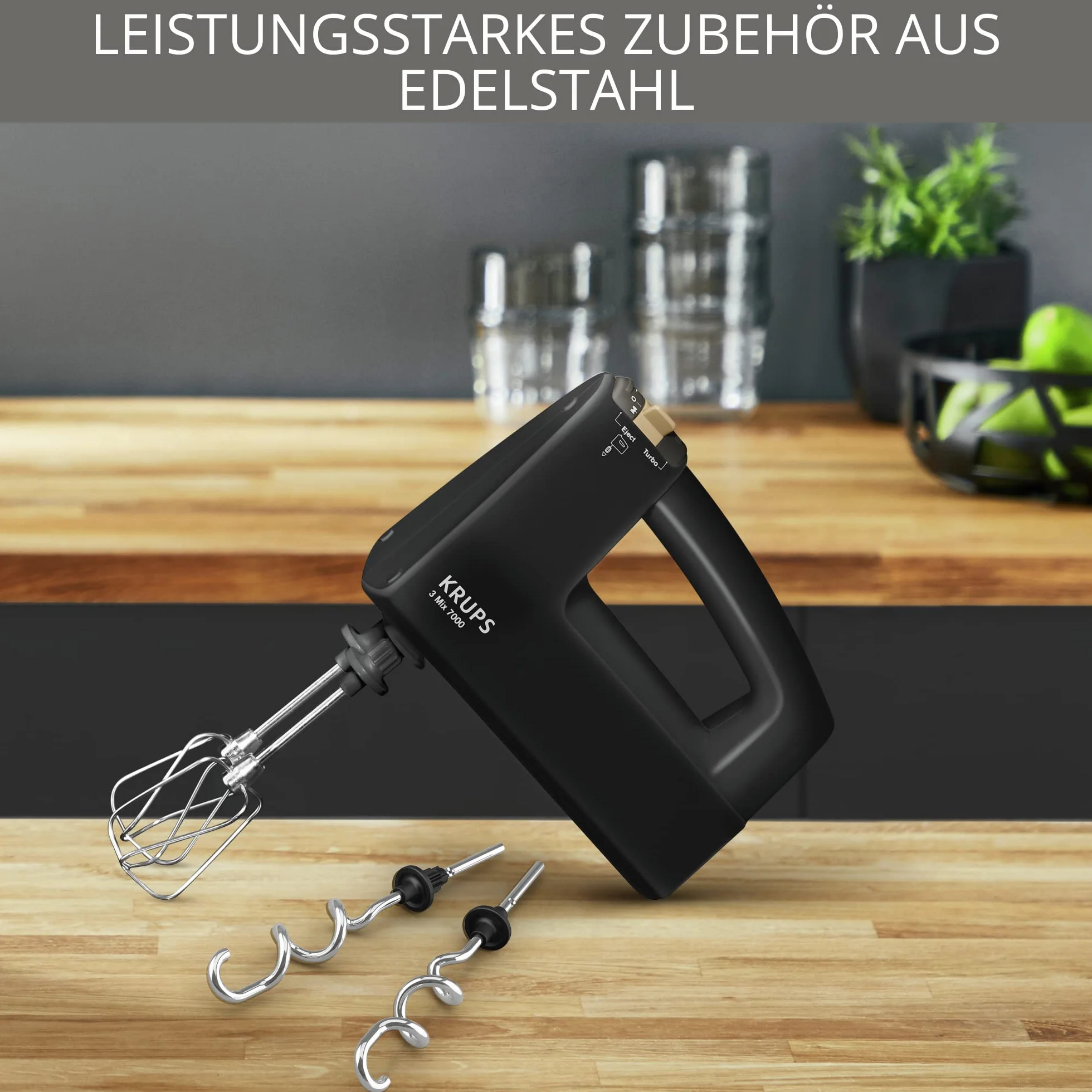Krups 3Mix 7000 mikser ręczny 60 lat Special Edition, 500 W, hak do ugniatania i mieszania ze stali nierdzewnej, długi kabel sieciowy, torba na akcesoria, F6085811, czarny/miedziany