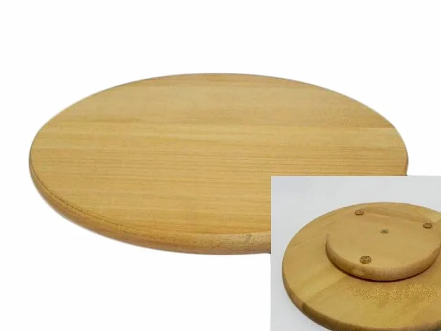 Obrotowa deska Lazy Susan z drewna bukowego 30 cm do serwowania dań