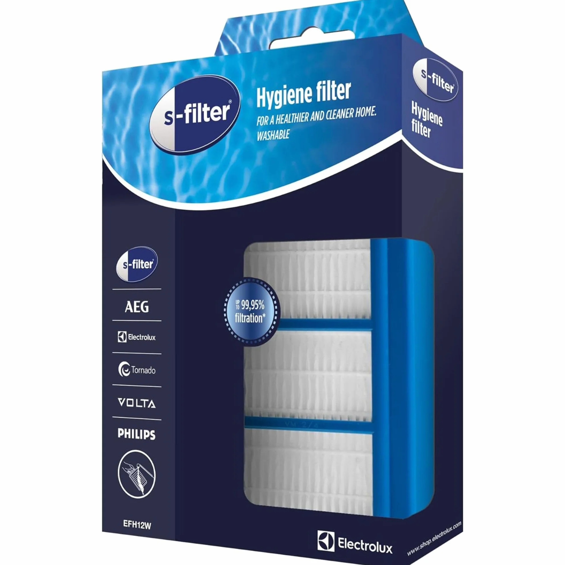 Electrolux EFH12W Filtr HEPA 12 Zmywalny Wysokowydajna Filtracja Alergeny Kurz