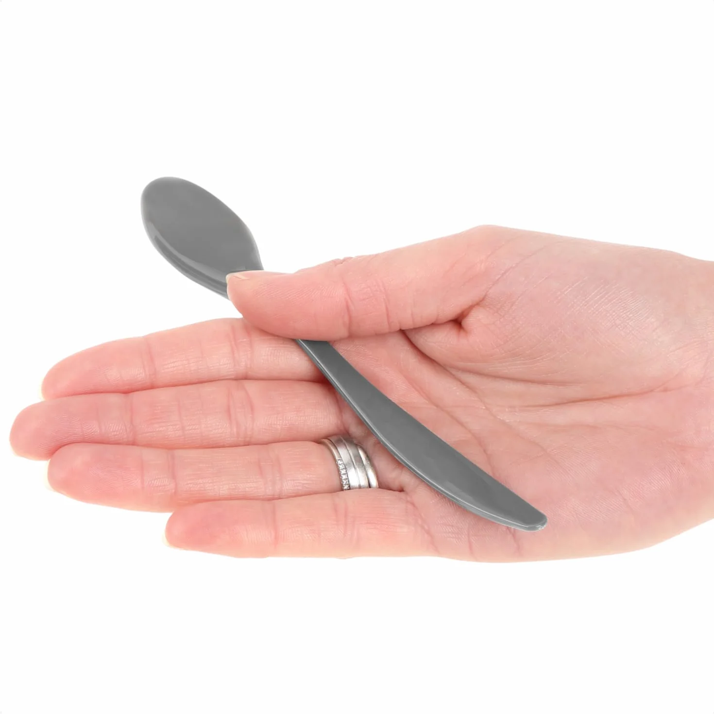 Łyżeczki do jajek plastik wielokrotnego użytku bez BPA 24 sztuki szary