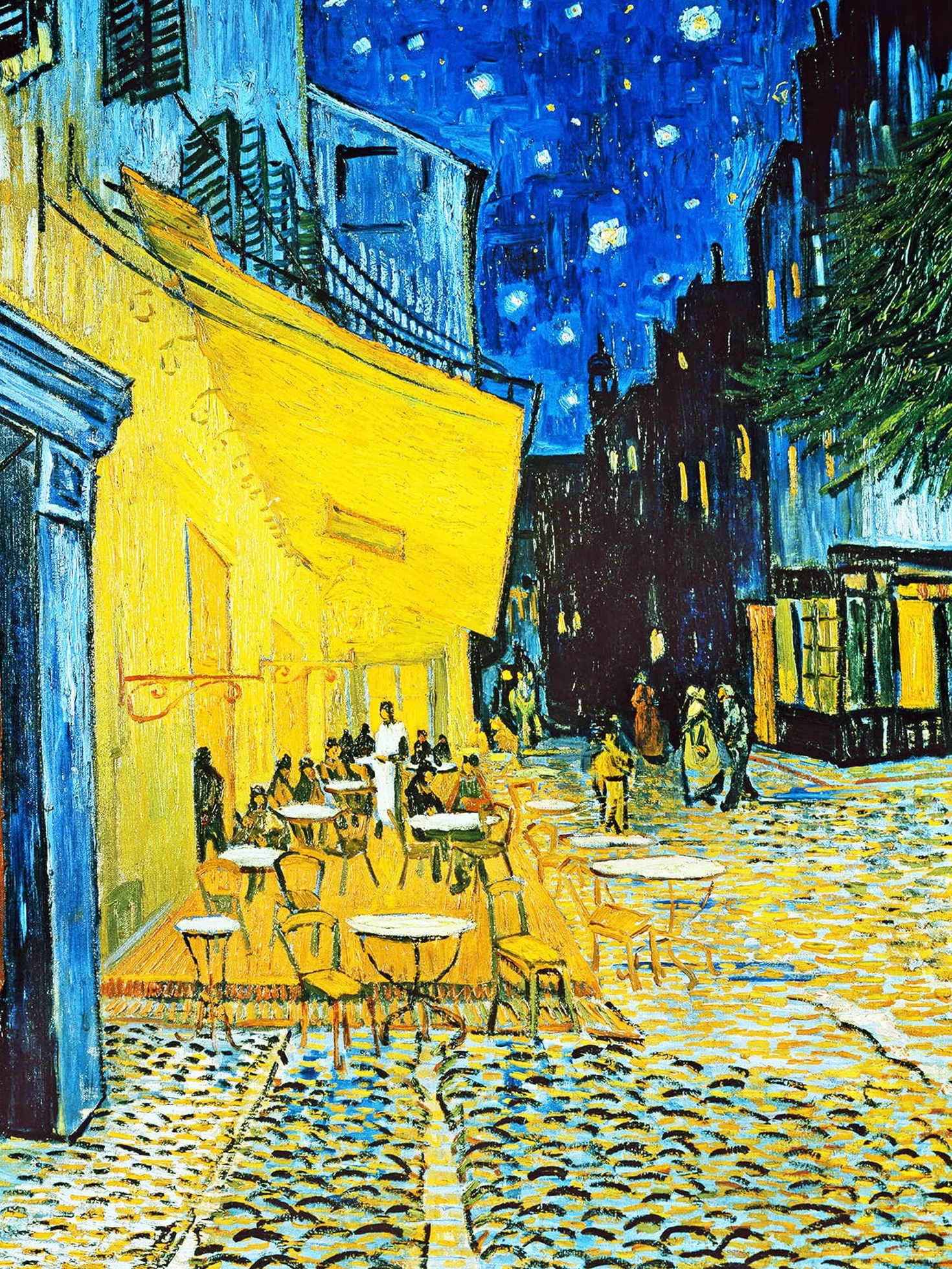 KUSTOM ART Plakat dekoracyjny Van Gogh taras kawowy wieczór 40 x 30 cm