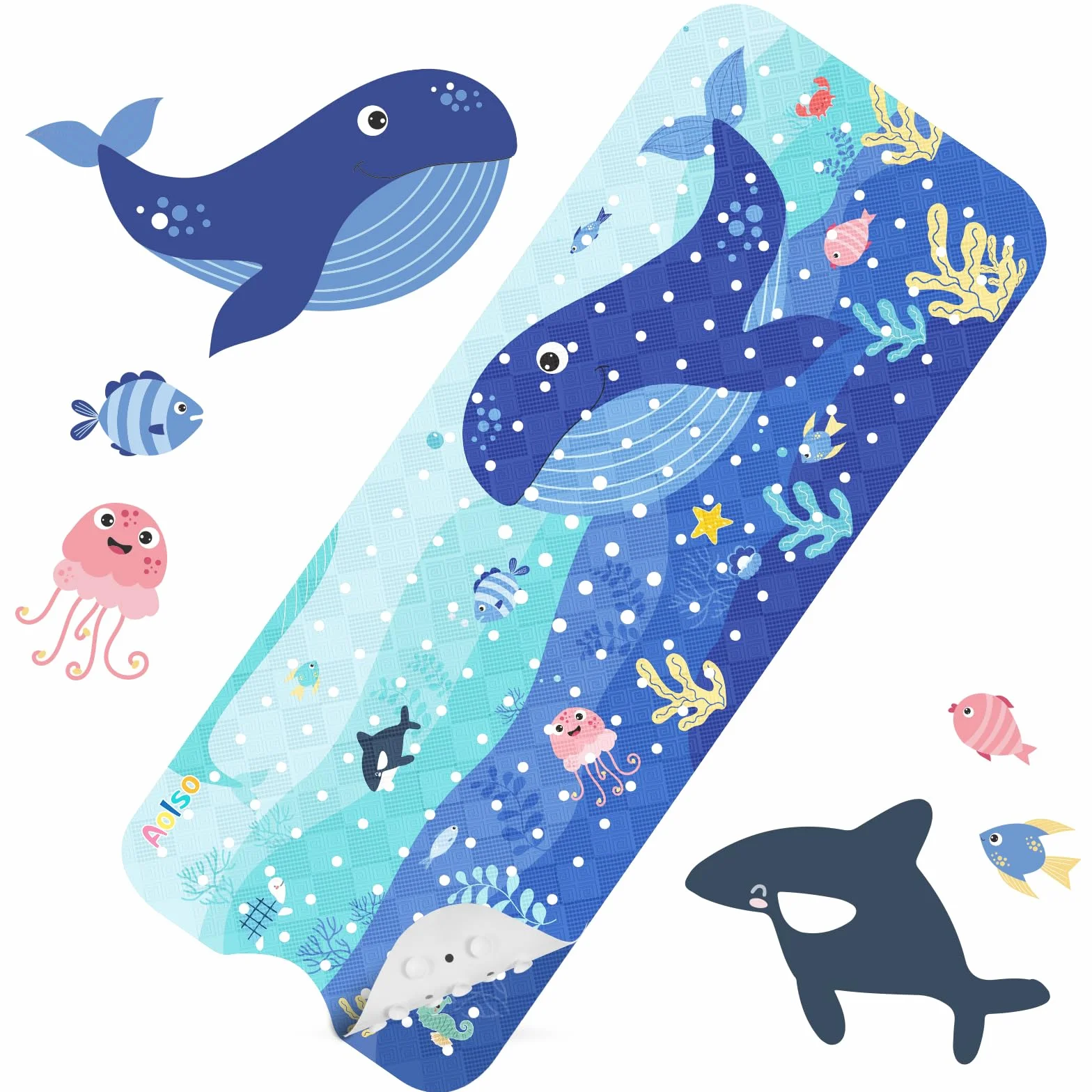 Mata łazienkowa dla dzieci antypoślizgowa 100 x 40 cm bez BPA