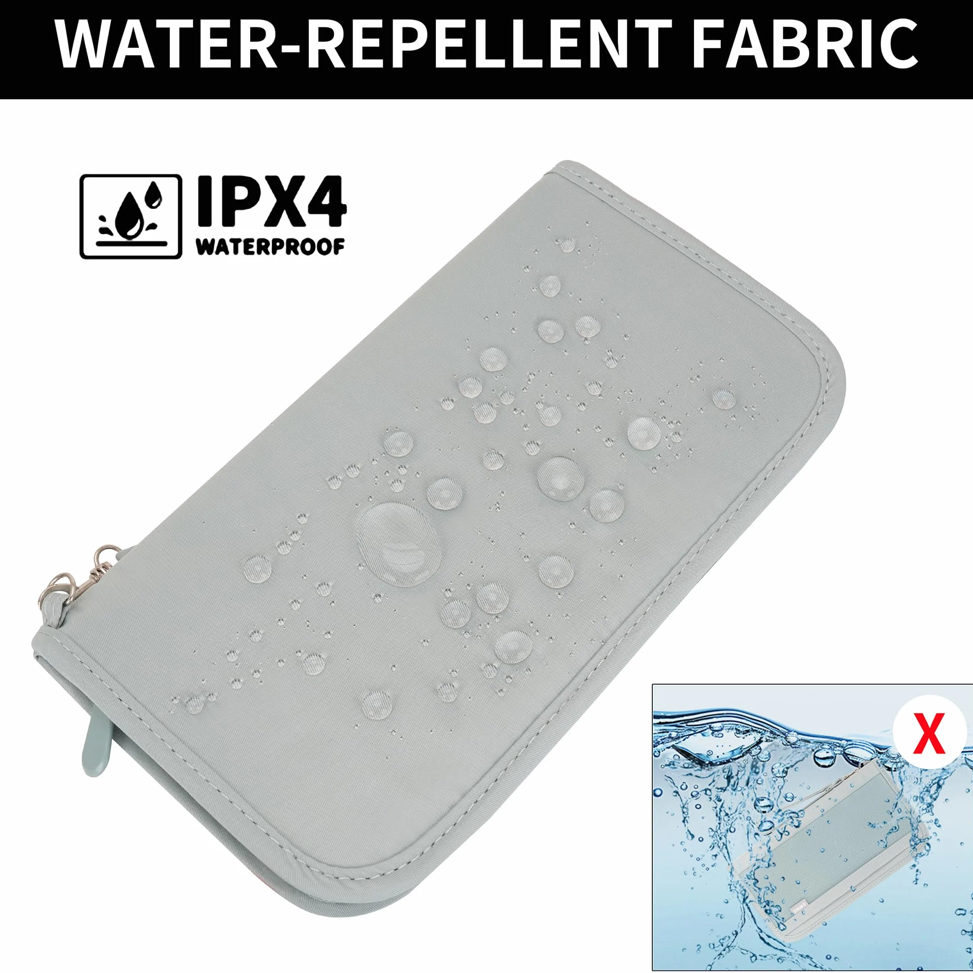 Etui na paszport z blokadą RFID, rodzinne, podróżne, wakacje, portfel, akcesoria, organizer na dokumenty, gotówkę, paszport, dowód osobisty, karty kredytowe, długopis, wodoodporny pokrowiec, niezbędne