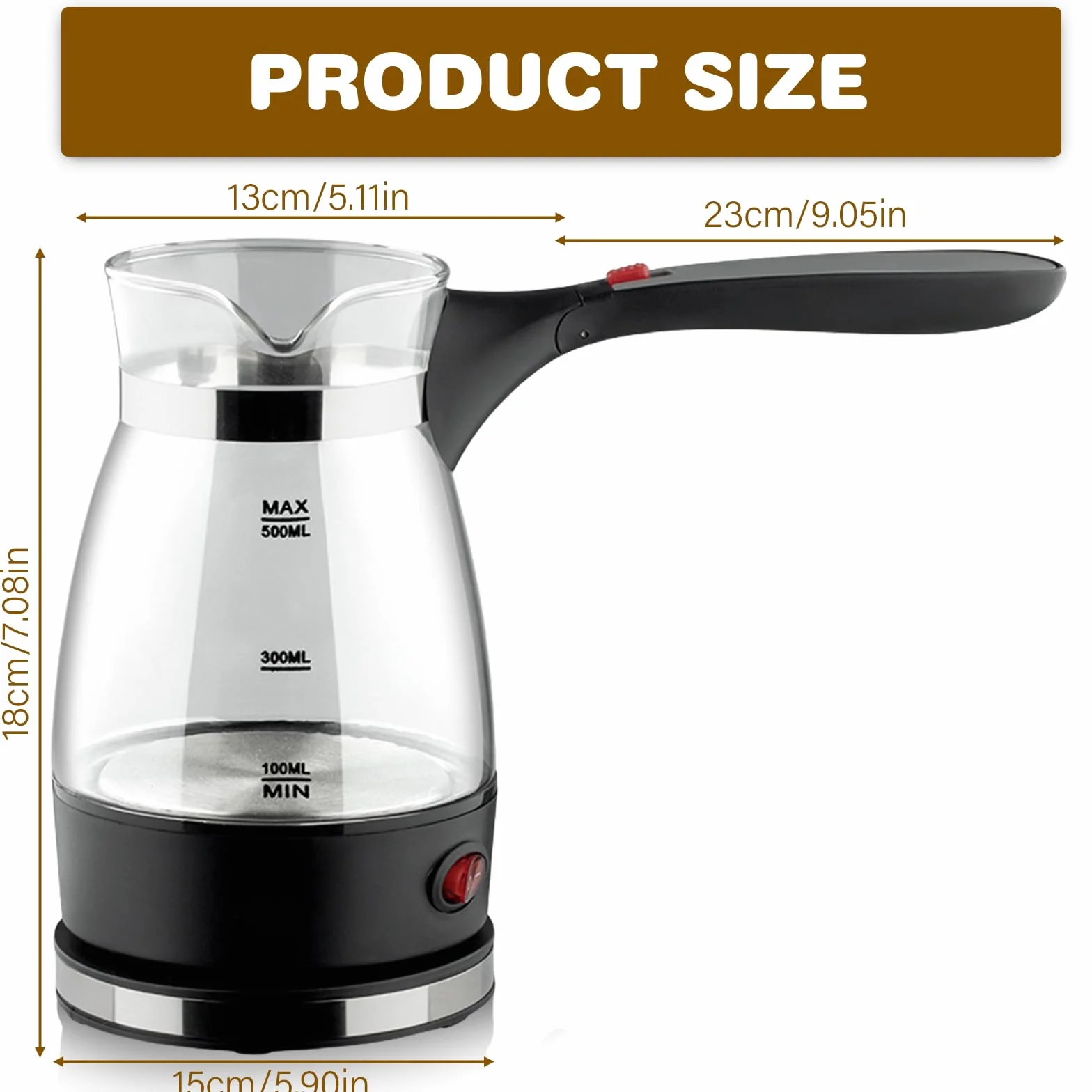 Elektryczny turecki ekspres do kawy: 500 ml, turecki zaparzacz do kawy, turkish coffee, elektryczny turecki dzbanek do kawy, zaparzacz do kawy, na kemping, do kawy