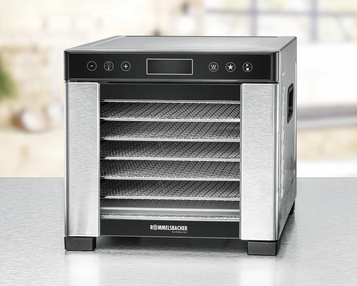 ROMMELSBACHER DA 650 Suszarka 0,5 m² 7 Tac Stal Nierdzewna LCD 99h