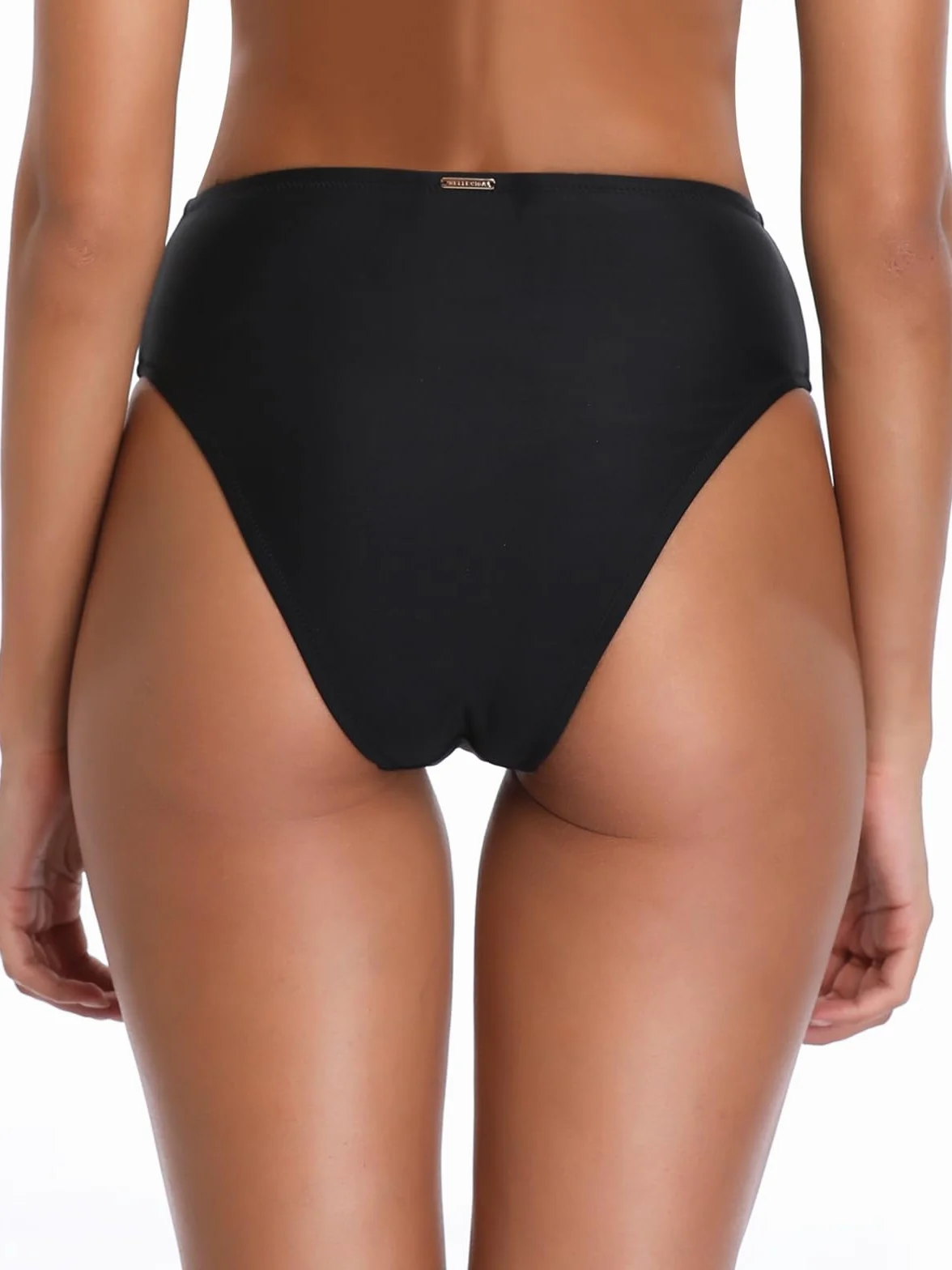 RELLECIGA Damski dół bikini z wysokim stanem, Czarny, S