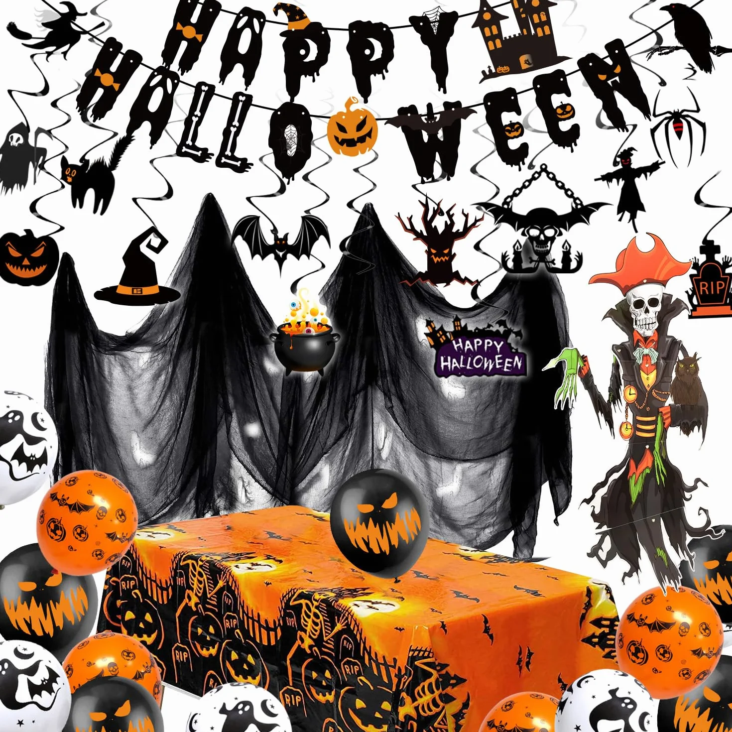 Humairc Dekoracja ducha Happy Halloween