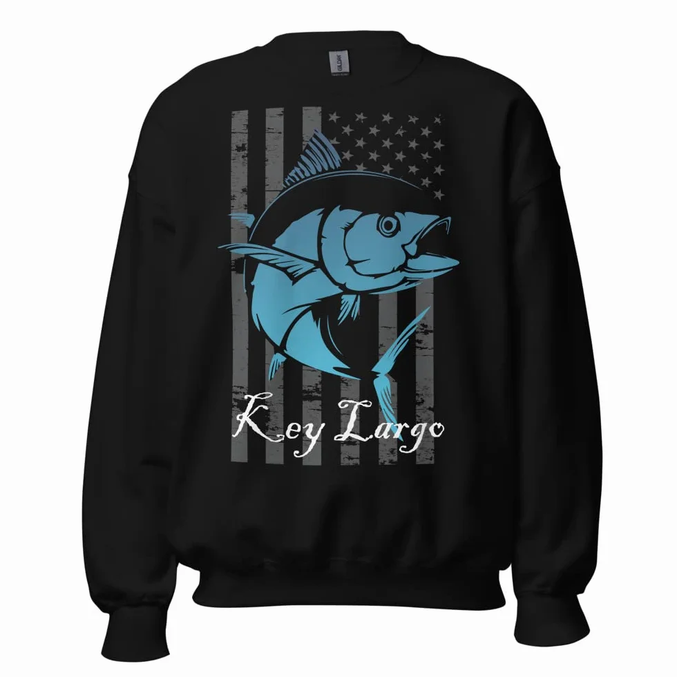 Tuńczyk Ryba USA Graficzny Klucz Largo Bluza Słonowodne Głębokie Morze Gra Wędkarstwo Floryda Klucze