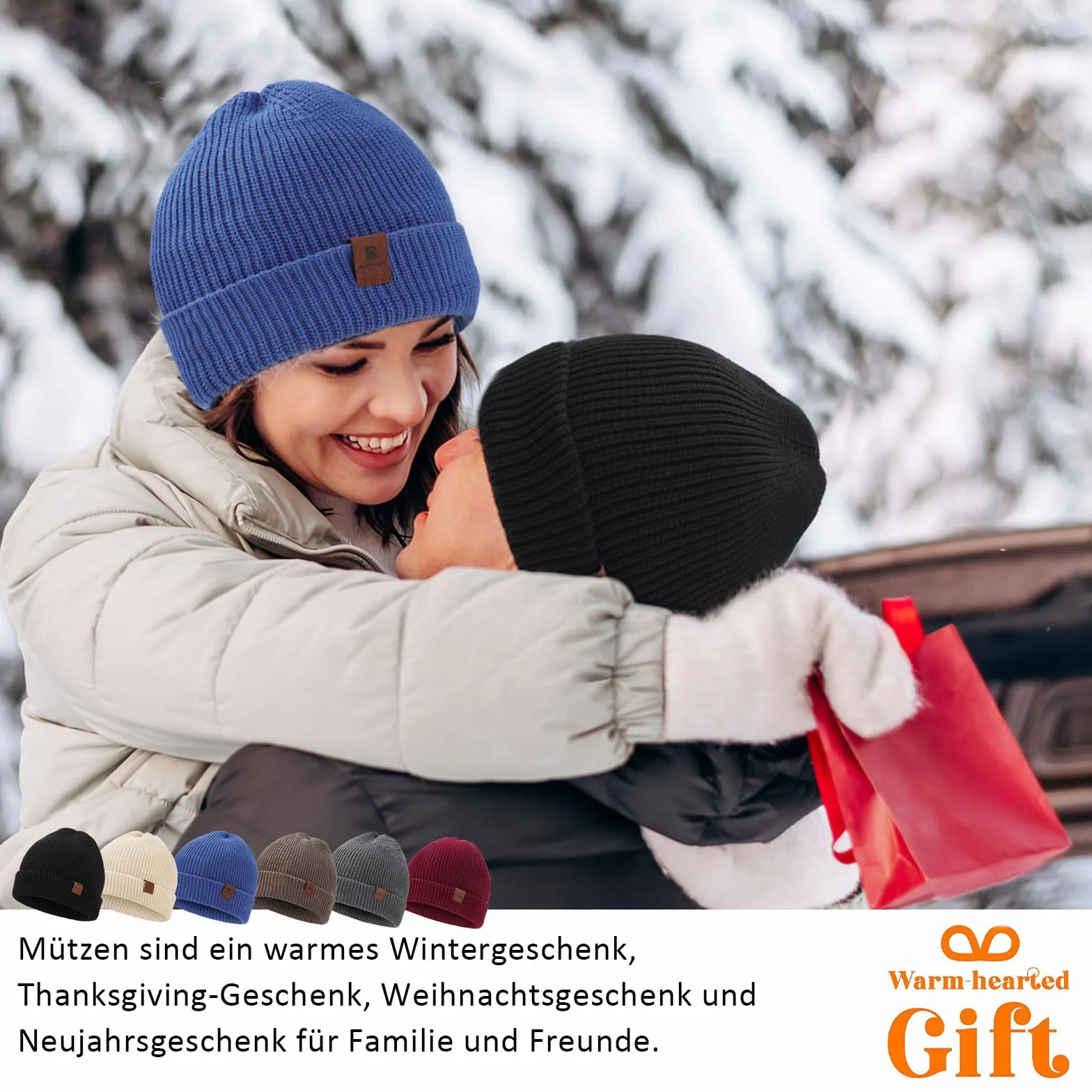 Czapka Beanie dla Mężczyzn i Kobiet, Uniseks Czapki Dzianiny na Jesień Zimę Dzianina Czapka Zimowa Damska Miękka i Ciepła Czapka Knitted Hats,Szary
