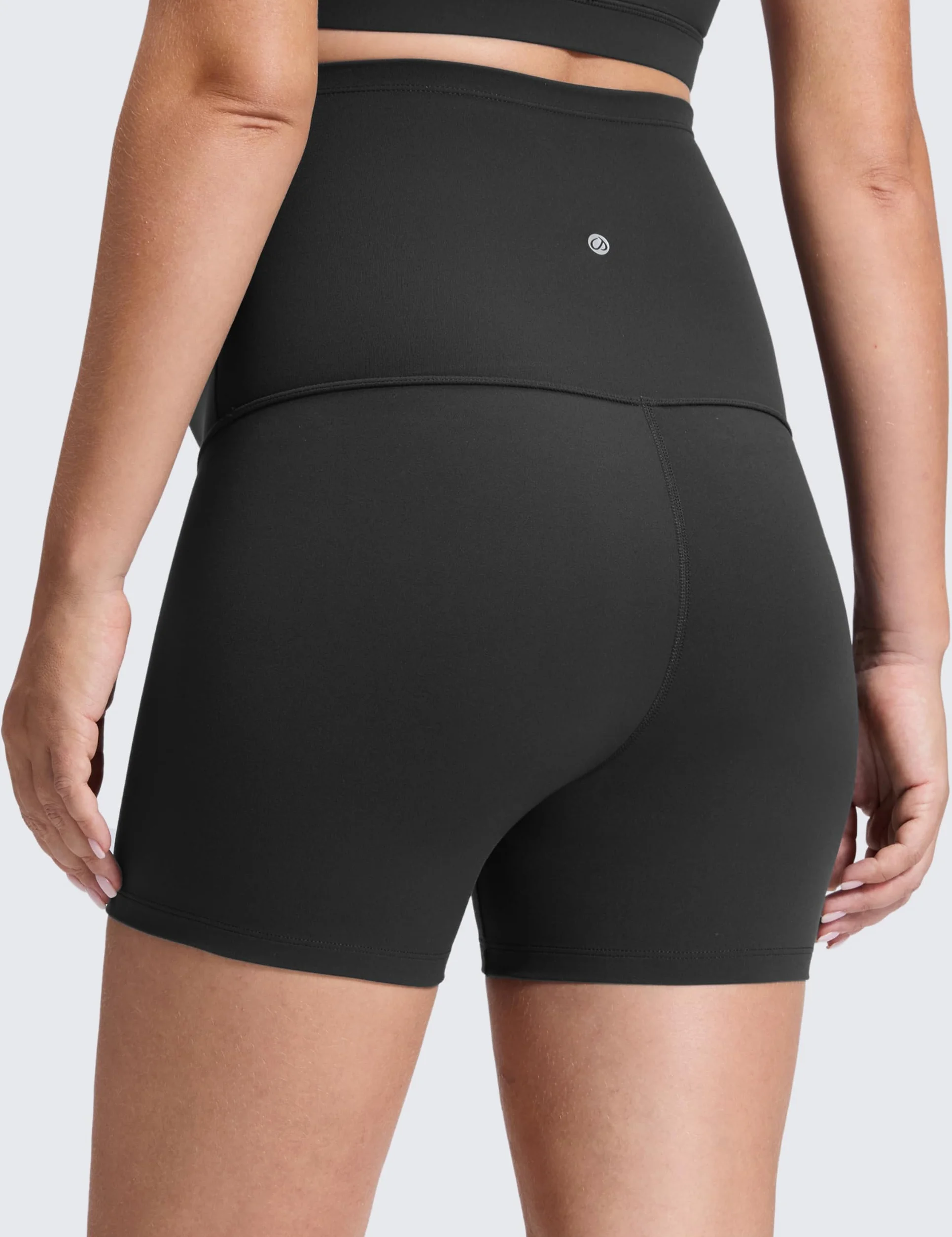 CRZ YOGA Damskie szorty ciążowe Butterluxe Biker zakrywające brzuch do jogi i ćwiczeń odzież sportowa - 10cm